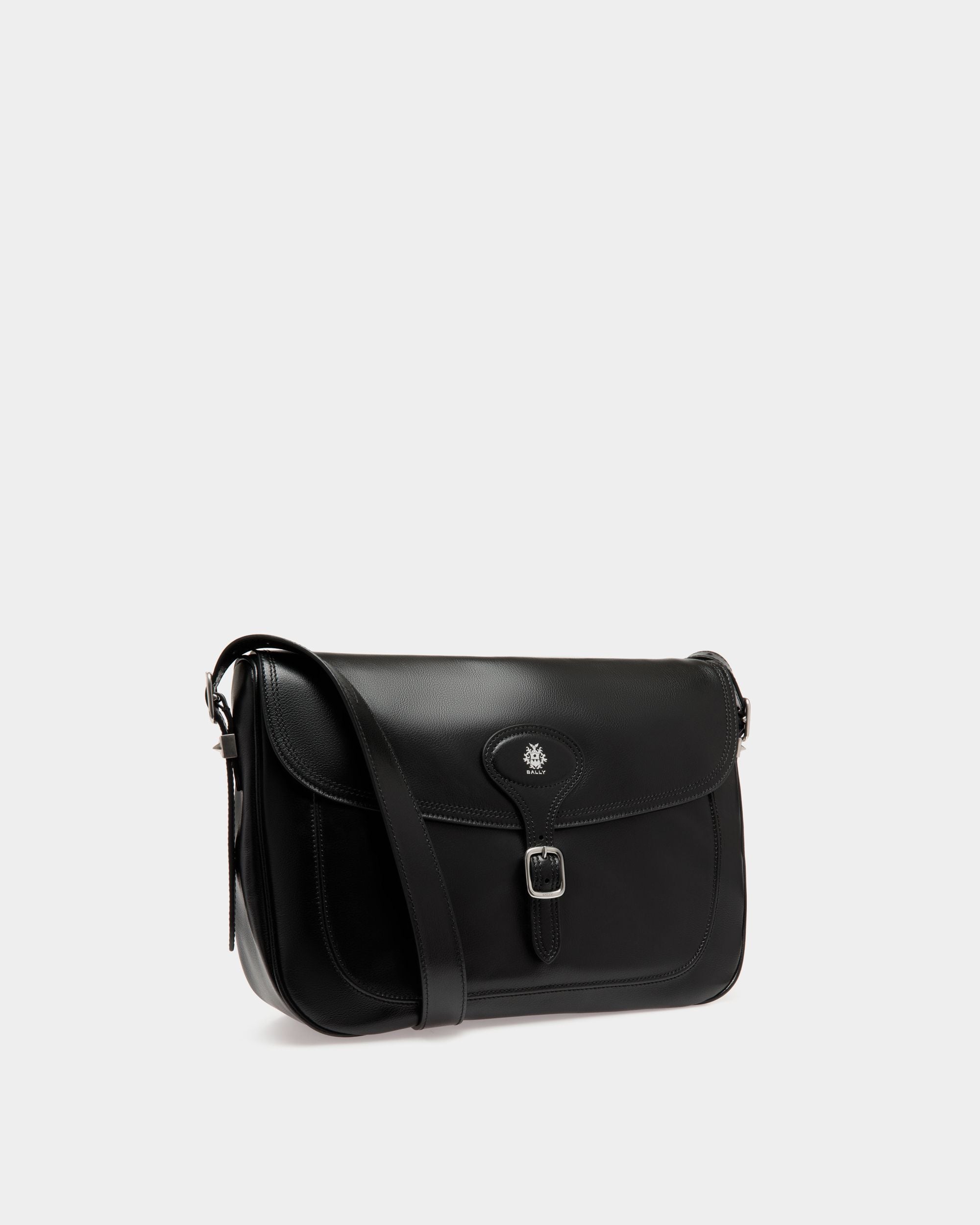 Beckett Umhängetasche Aus Schwarzem Leder Mit Bally Studs - Herren - Bally - 03