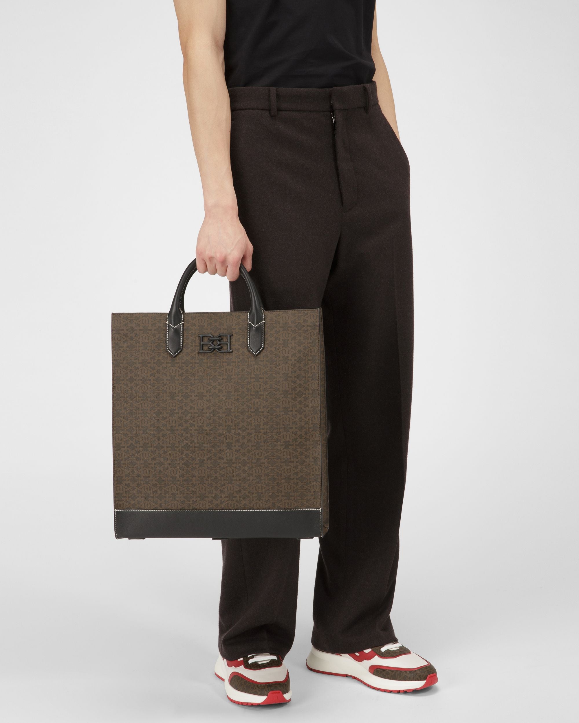 Celmas Shopper Aus Braunem Tpu Und Schwarzem Leder - Herren - Bally - 02