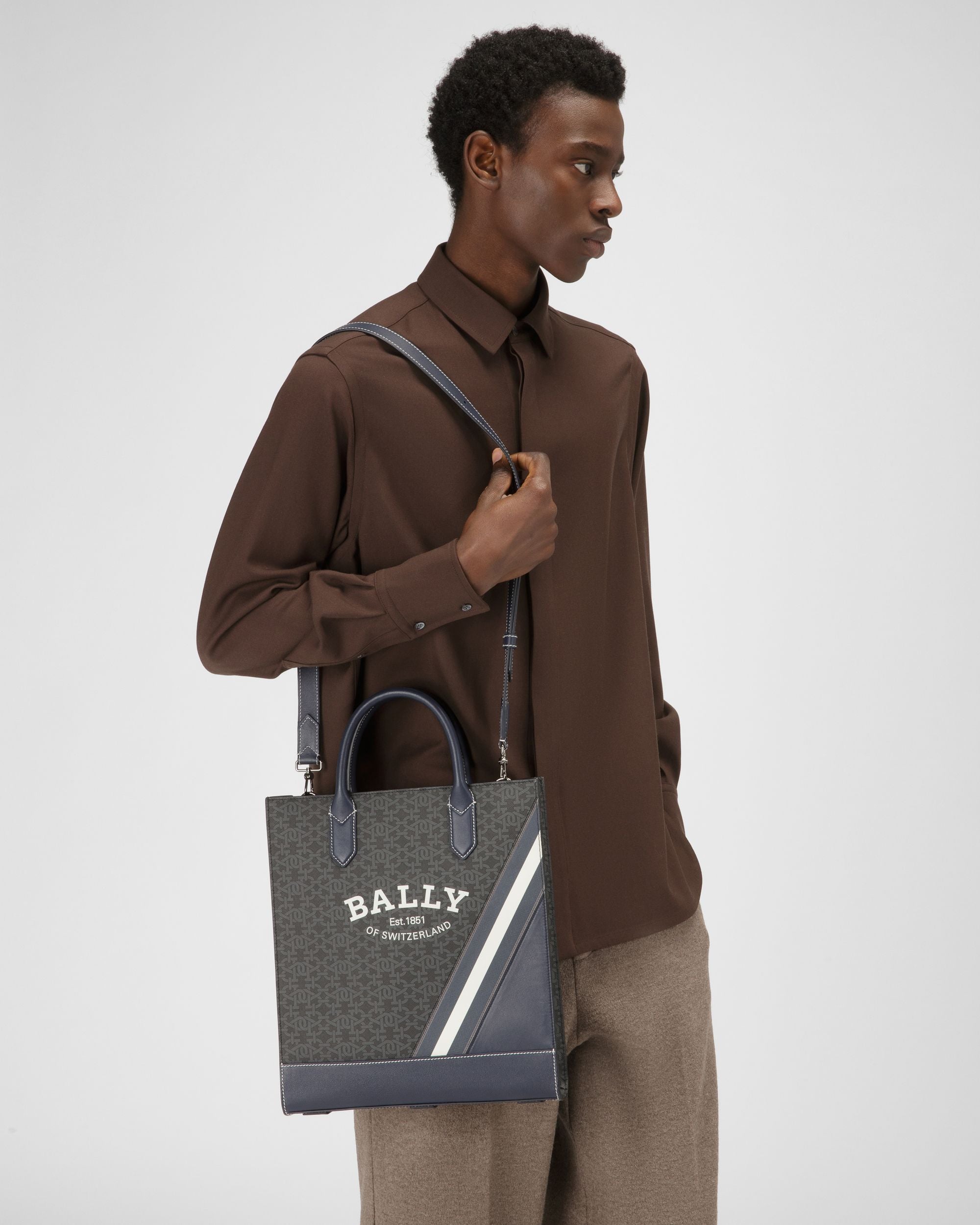 Celmas Tragetasche Aus Grauem Tpu - Herren - Bally - 03