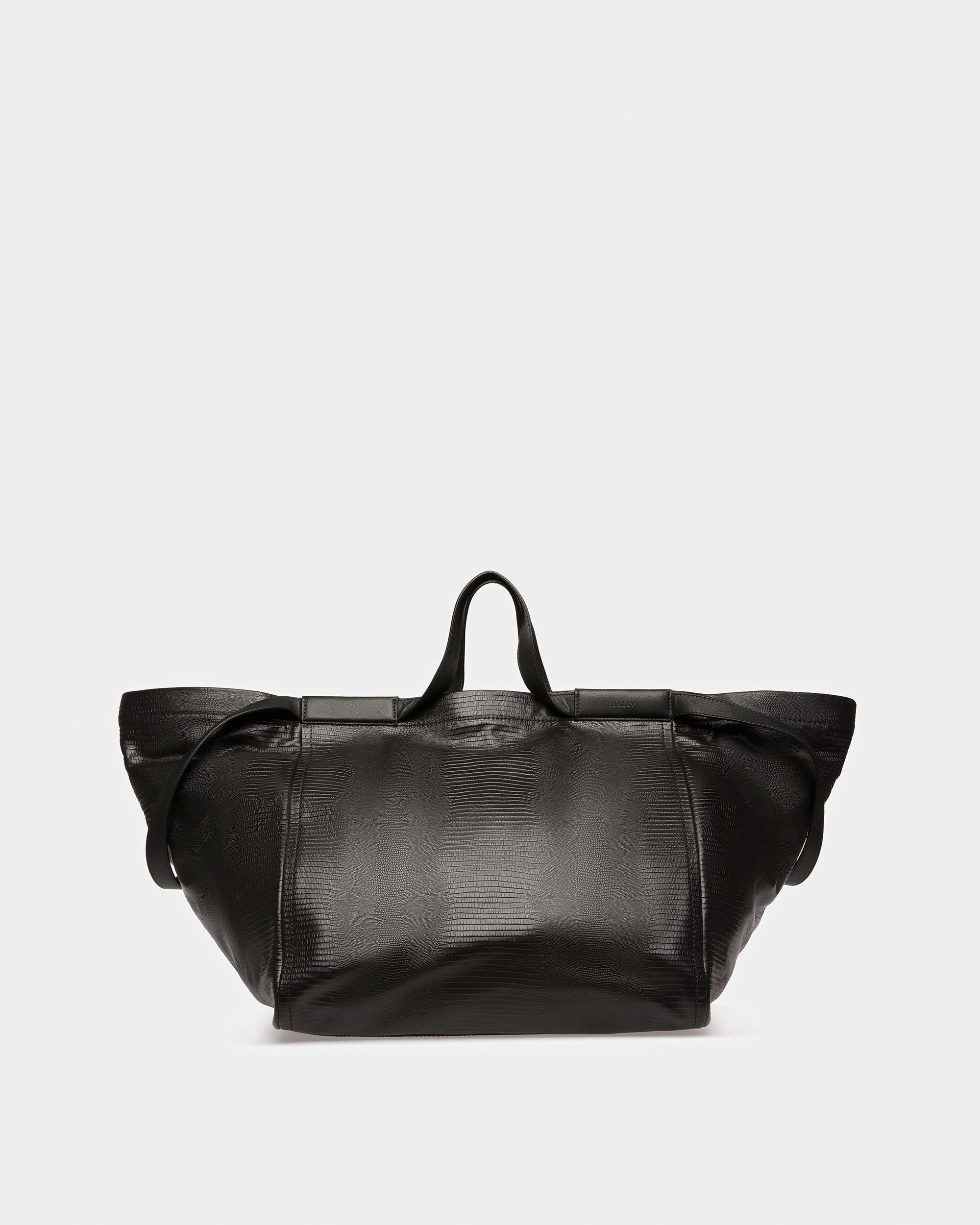Billboard Leder-Tragetasche In Schwarz Und Ruthenium - Herren - Bally - 01