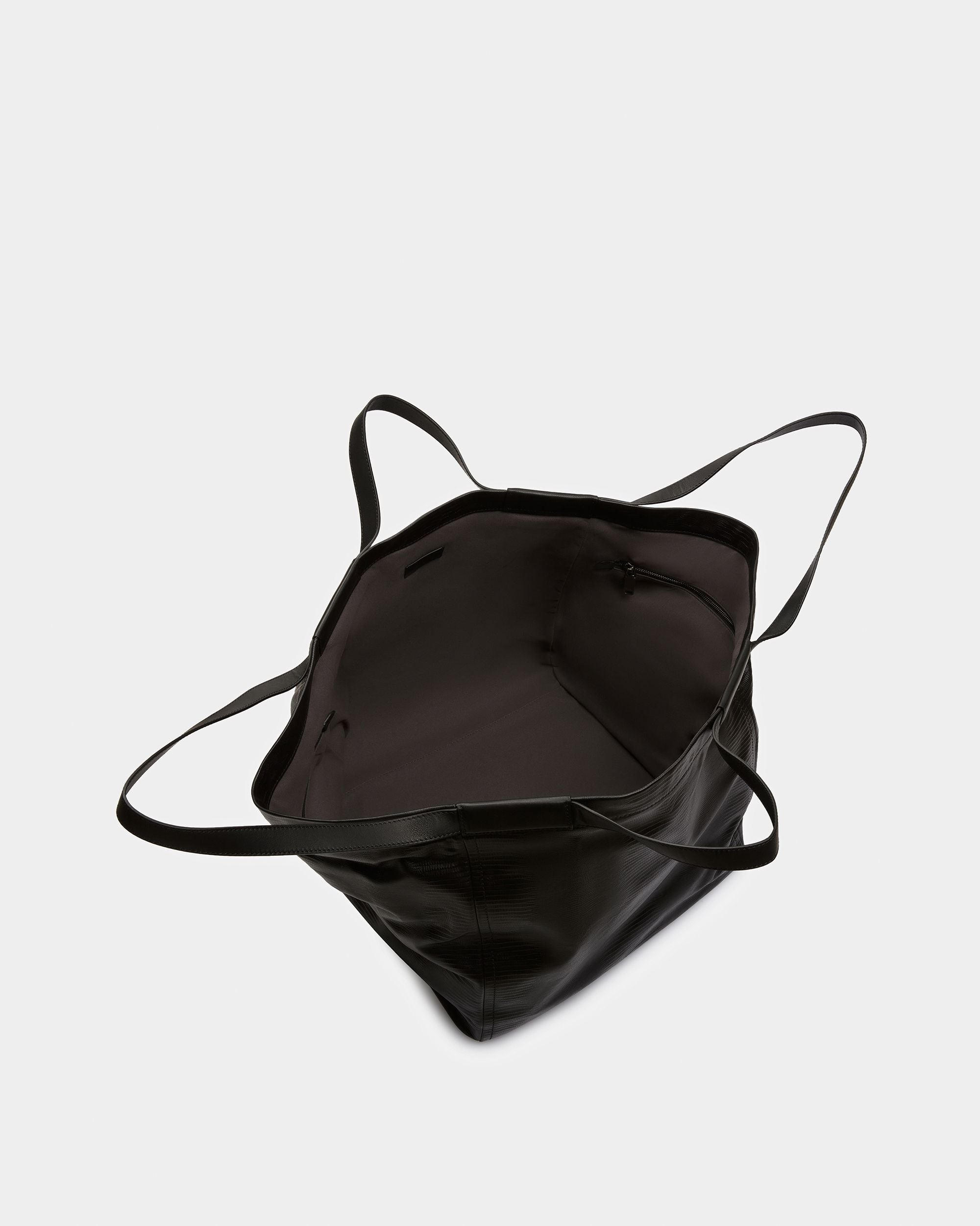 Billboard Leder-Tragetasche In Schwarz Und Ruthenium - Herren - Bally - 03