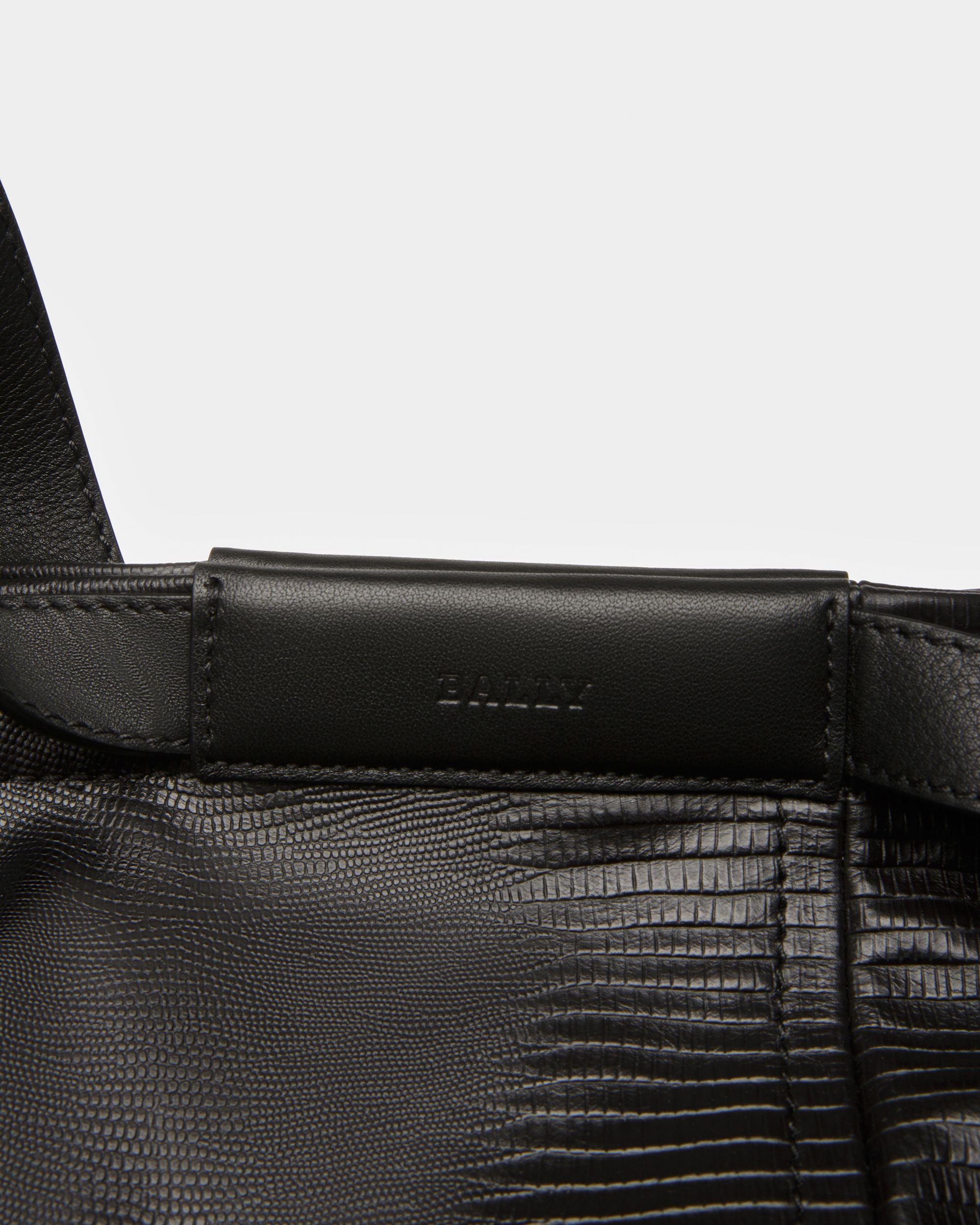 Billboard Leder-Tragetasche In Schwarz Und Ruthenium - Herren - Bally - 04