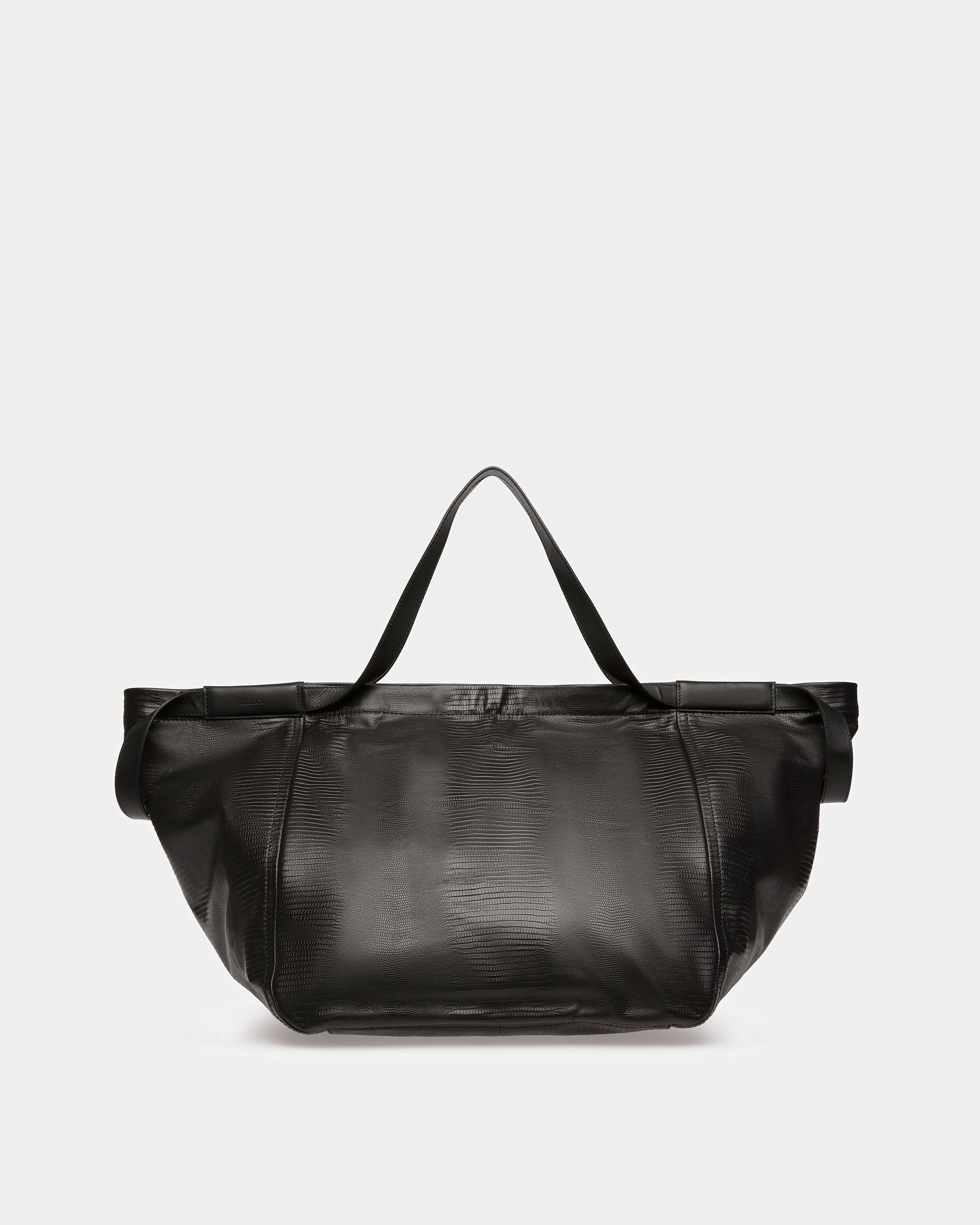 Billboard Leder-Tragetasche In Schwarz Und Ruthenium - Herren - Bally - 05