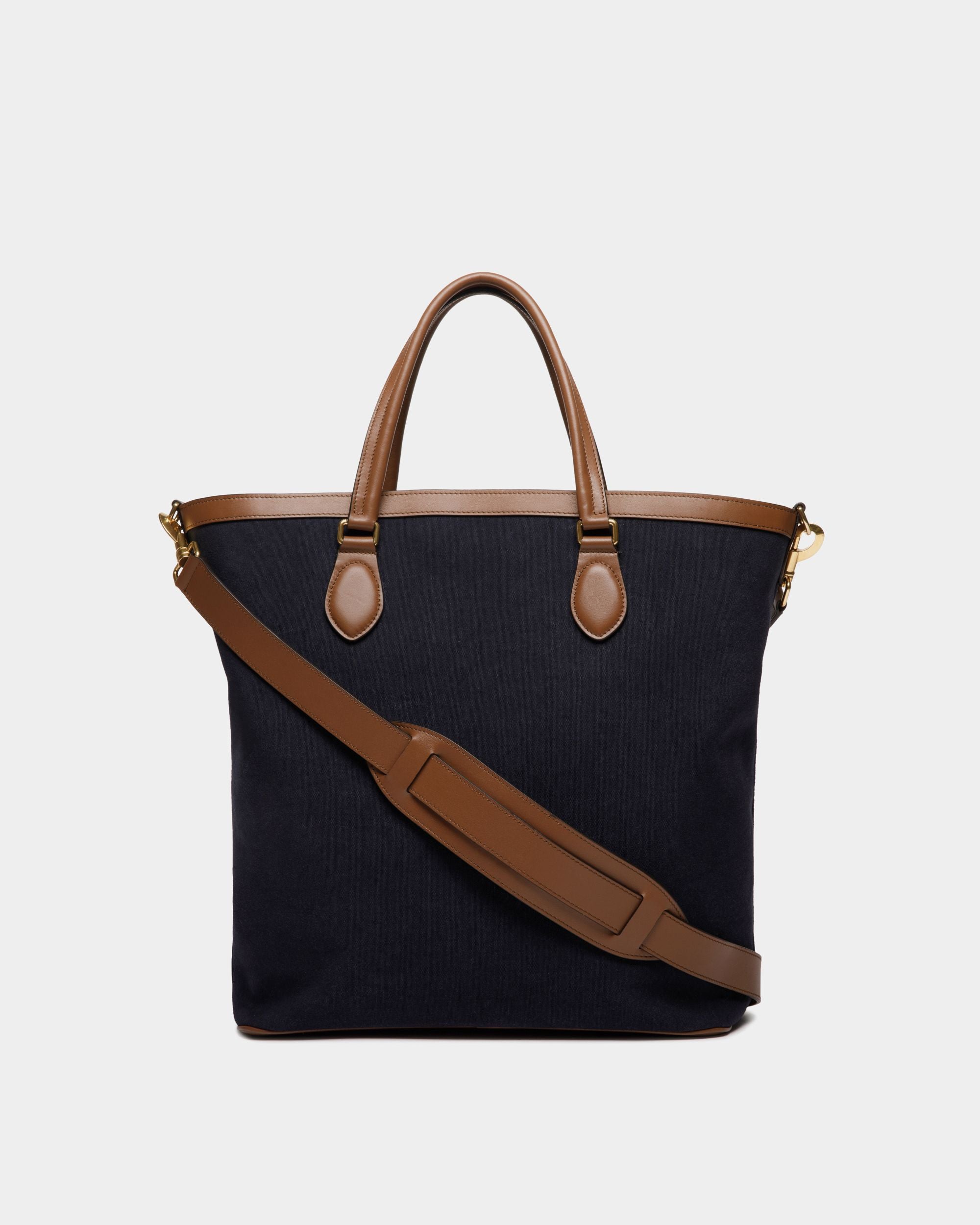 Beckett Tragetasche Aus Baumwollcanvas In Navy Blue - Herren - Bally - 02