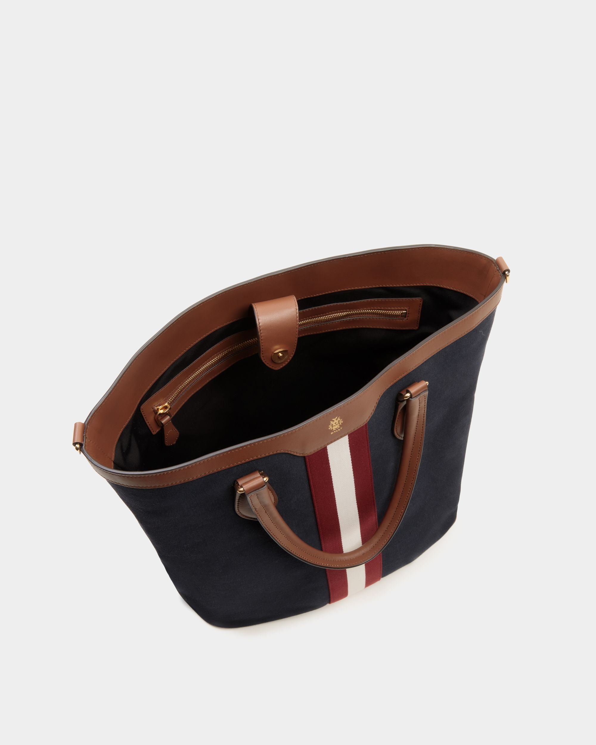 Beckett Tragetasche Aus Baumwollcanvas In Navy Blue - Herren - Bally - 03