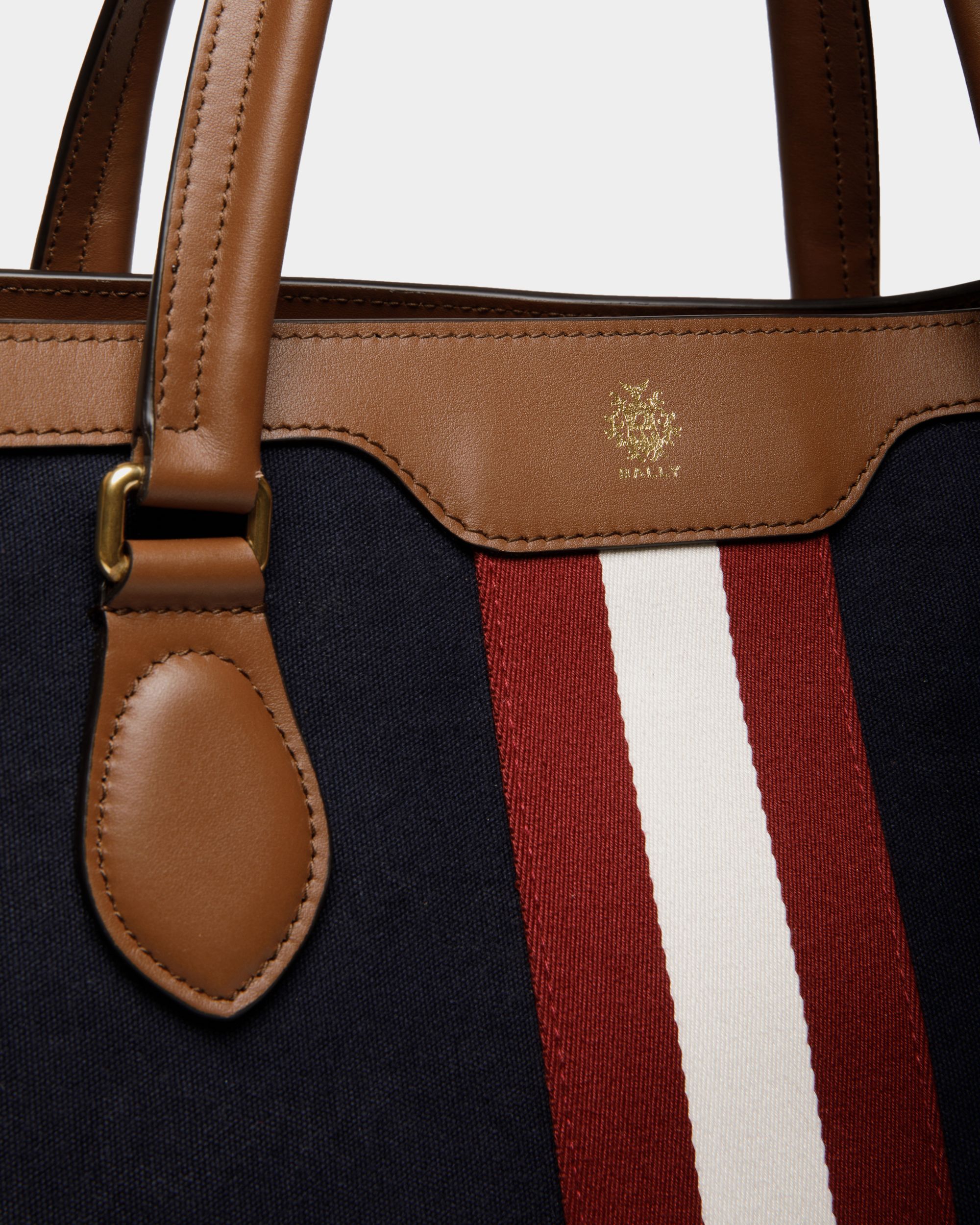 Beckett Tragetasche Aus Baumwollcanvas In Navy Blue - Herren - Bally - 04