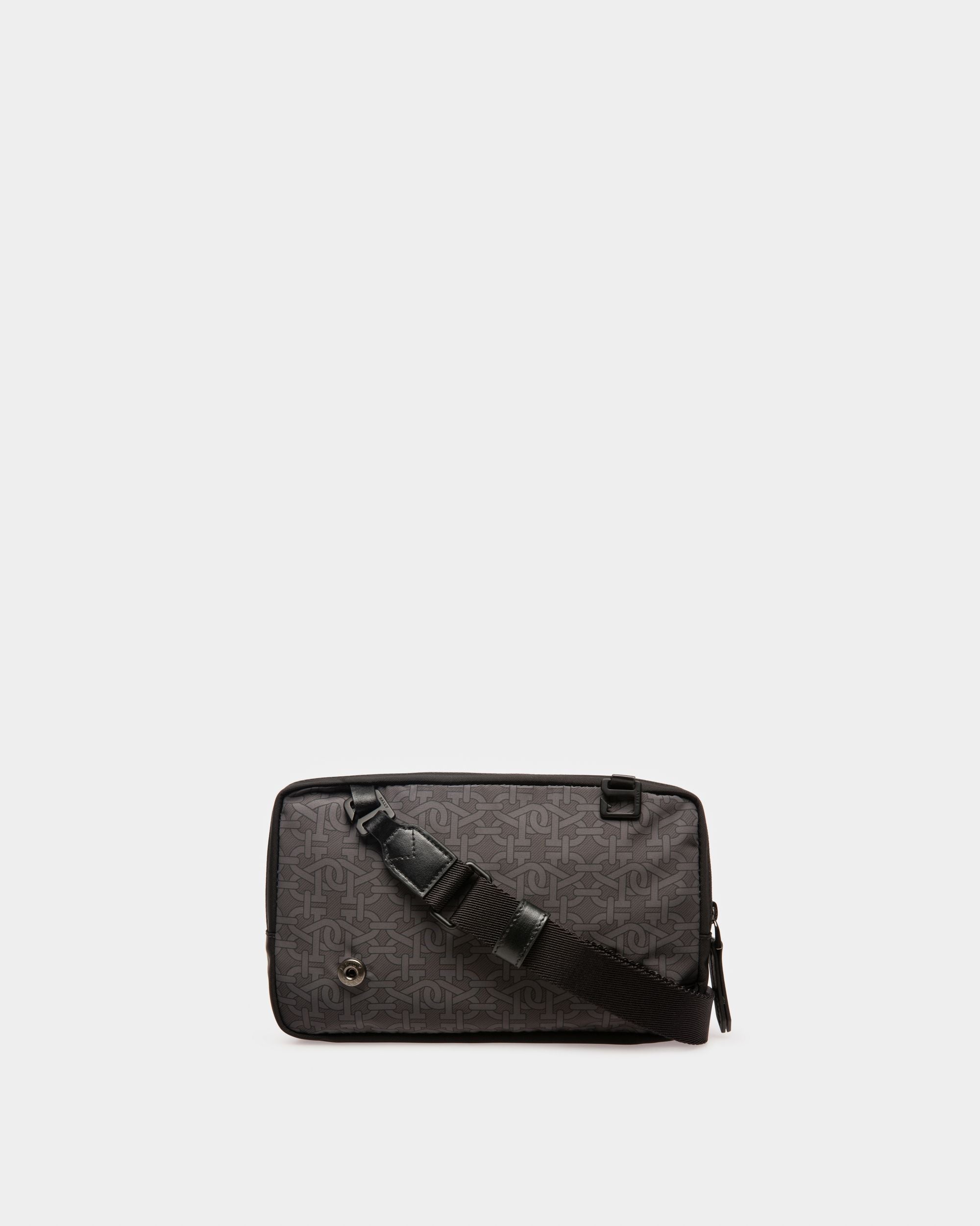 Bally Escape Flacher Rucksack Aus Schwarzem Und Braunem Nylon Und Textil - Herren - Bally - 08