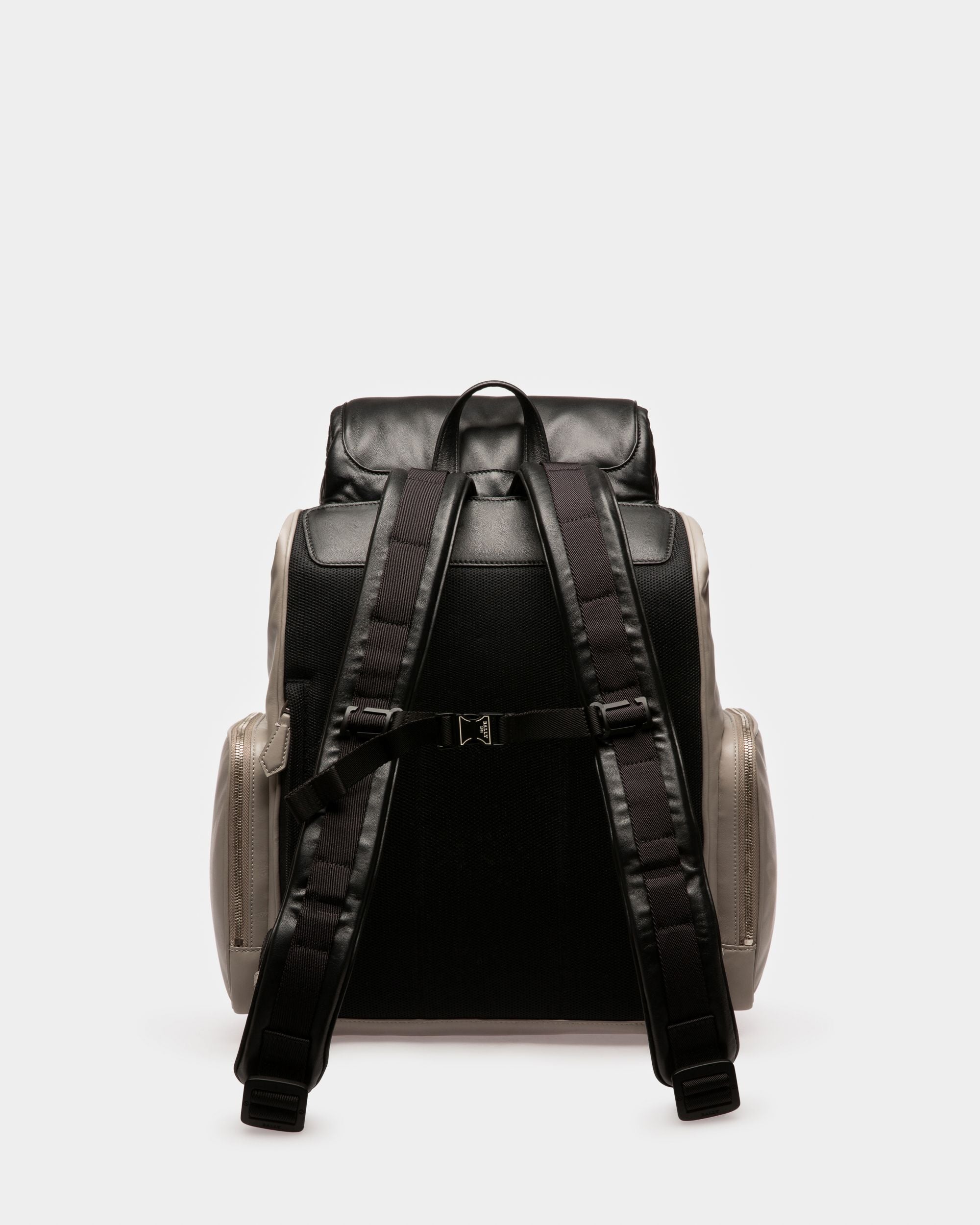 Athor Rucksack Aus Leder In Sasso Und Schwarz - Herren - Bally - 03