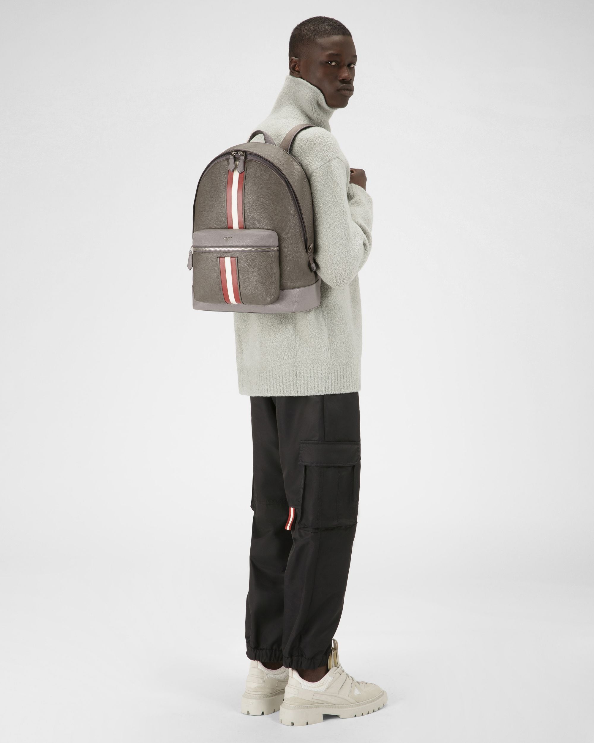 Harper Rucksack Aus Armeegrünem Leder - Herren - Bally - 06