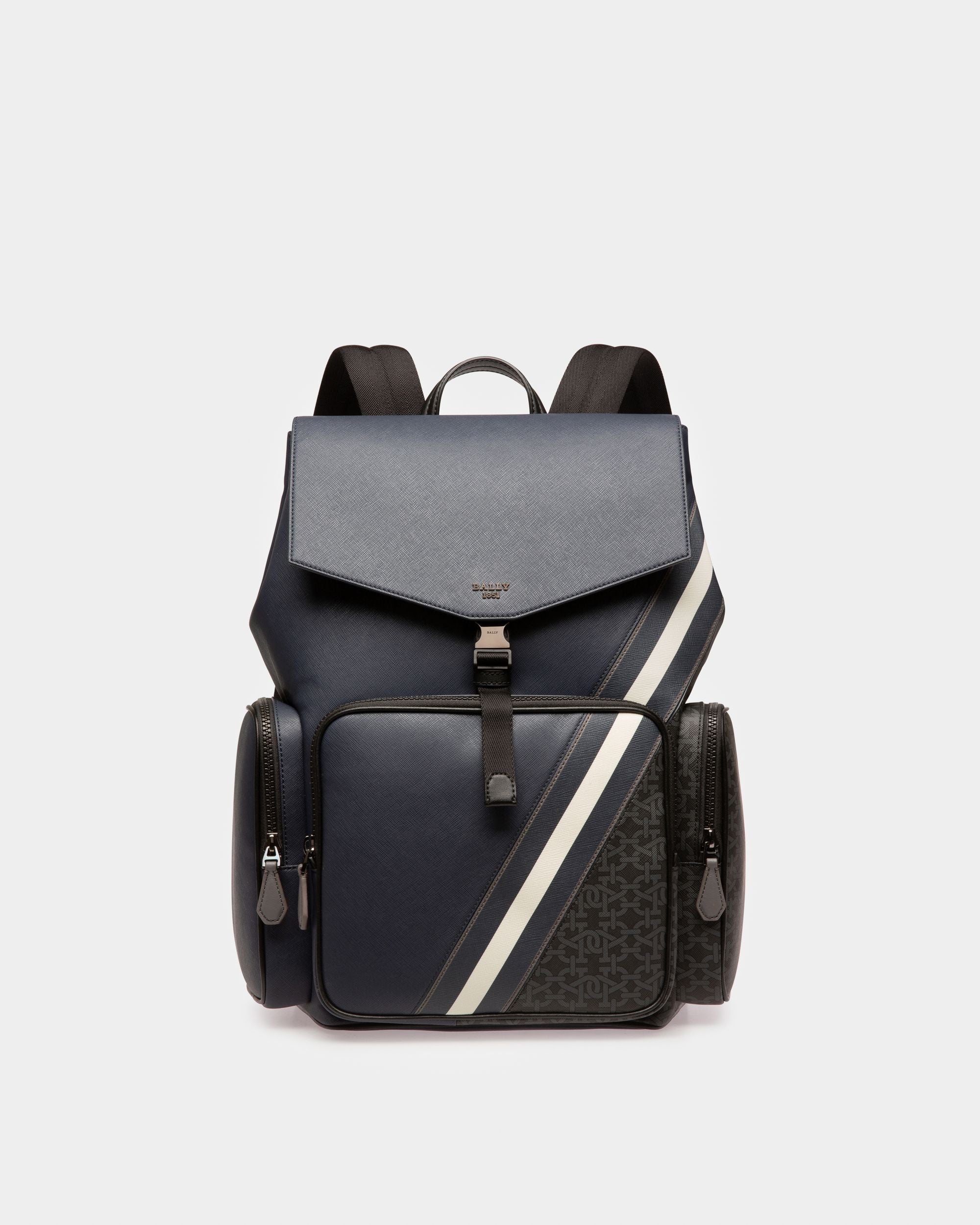 Maxi Rucksack Aus Marineblauem Leder - Herren - Bally - 01