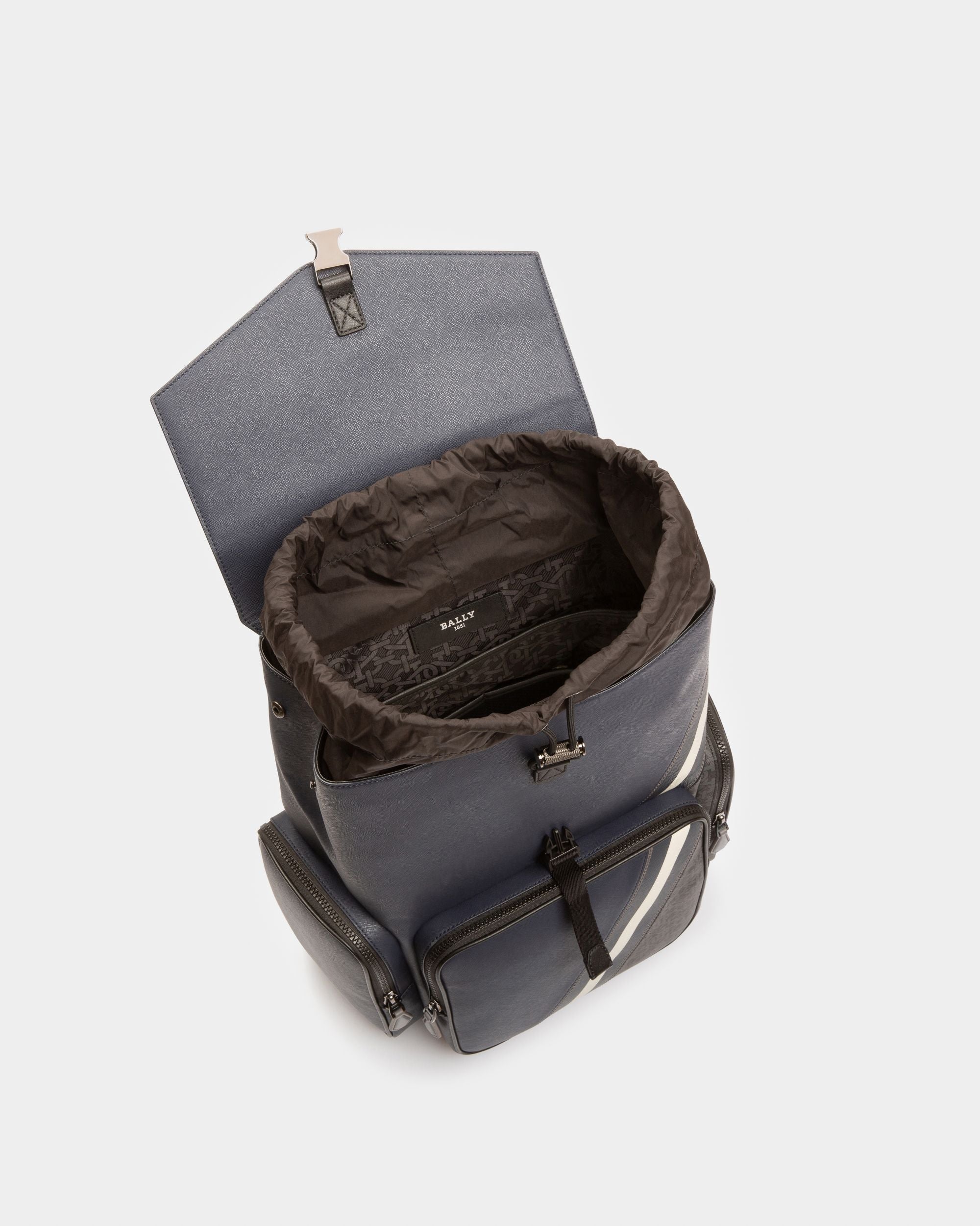 Maxi Rucksack Aus Marineblauem Leder - Herren - Bally - 04