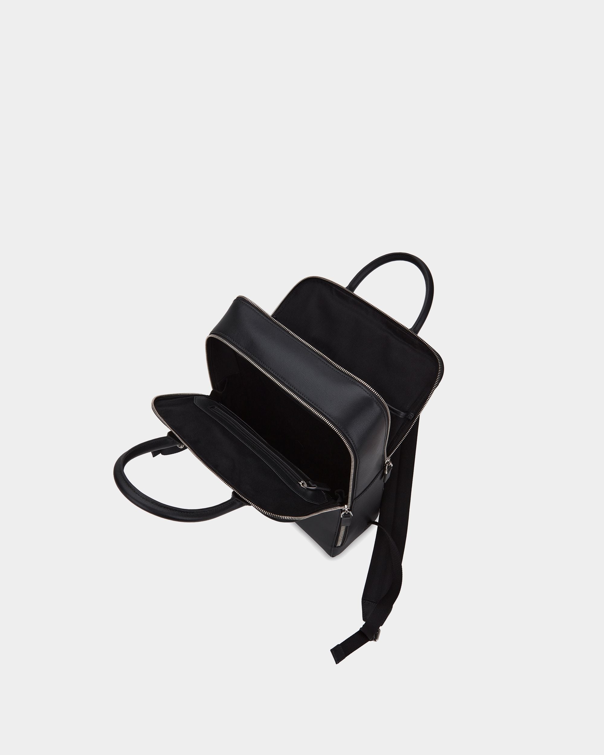 Men's Black Leather Backpack - Herren - Bally - 03