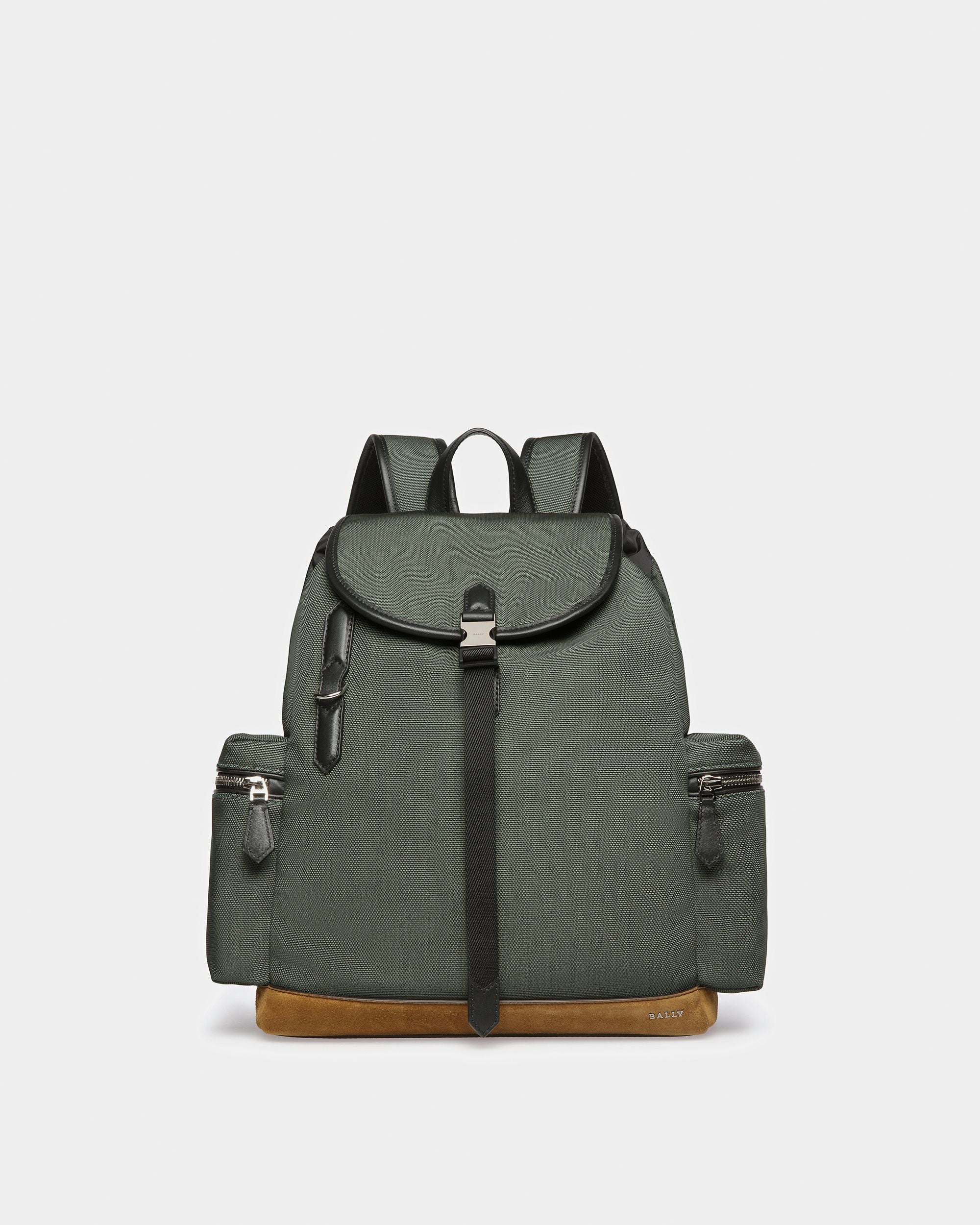 Cliford Klein Rucksack Aus Leder Und Nylon In Salbeigrün - Herren - Bally - 01