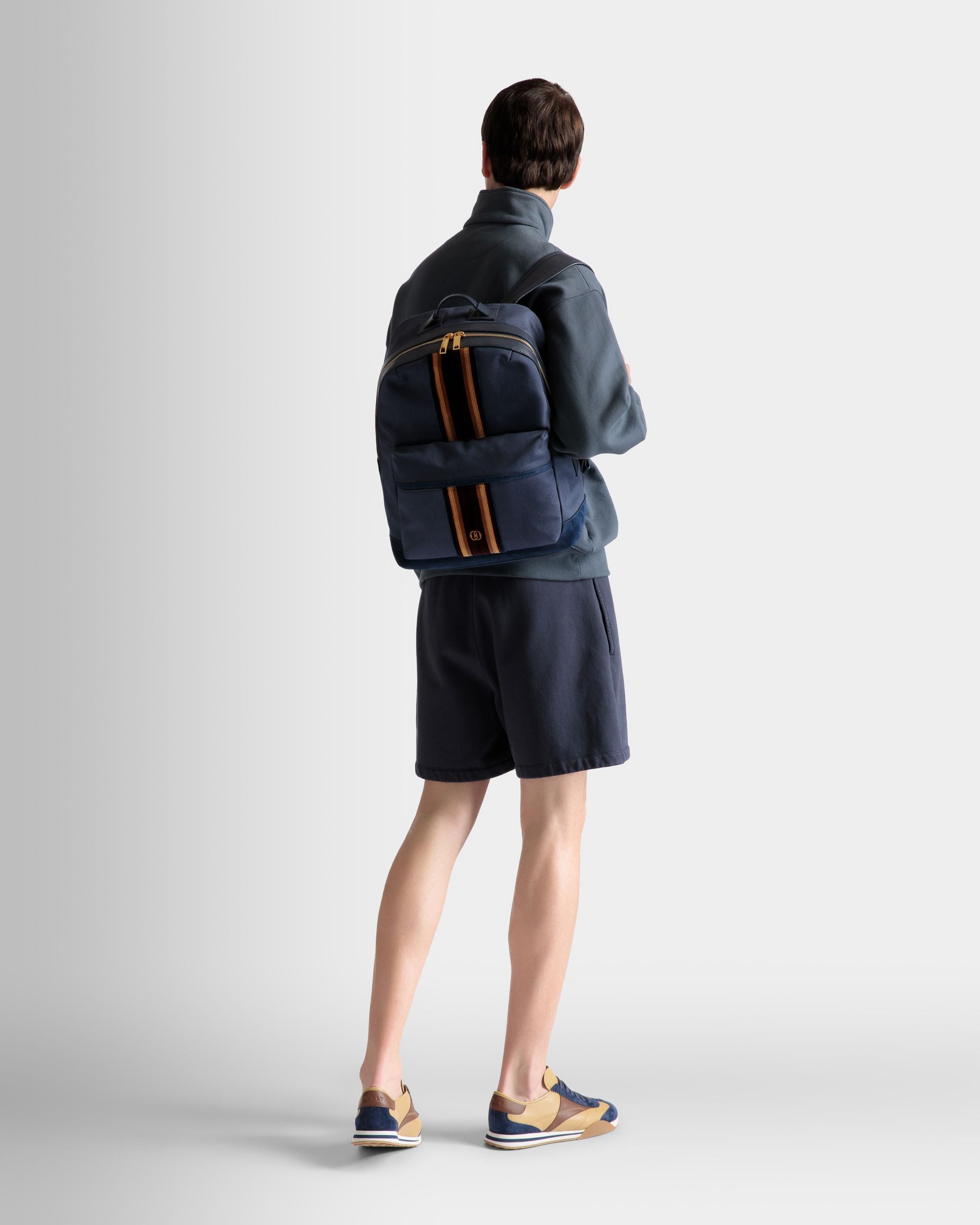 Gare Rucksack Aus marineblauem Stoff - Herren - Bally - 02