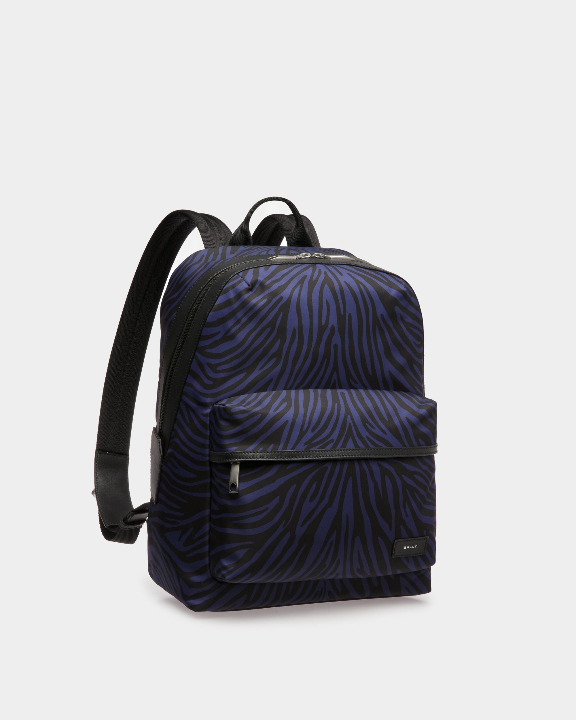 Zebra Crossing Rucksack Aus Stoff Und Nylon In Marineblau Und Schwarz - Herren - Bally - 04