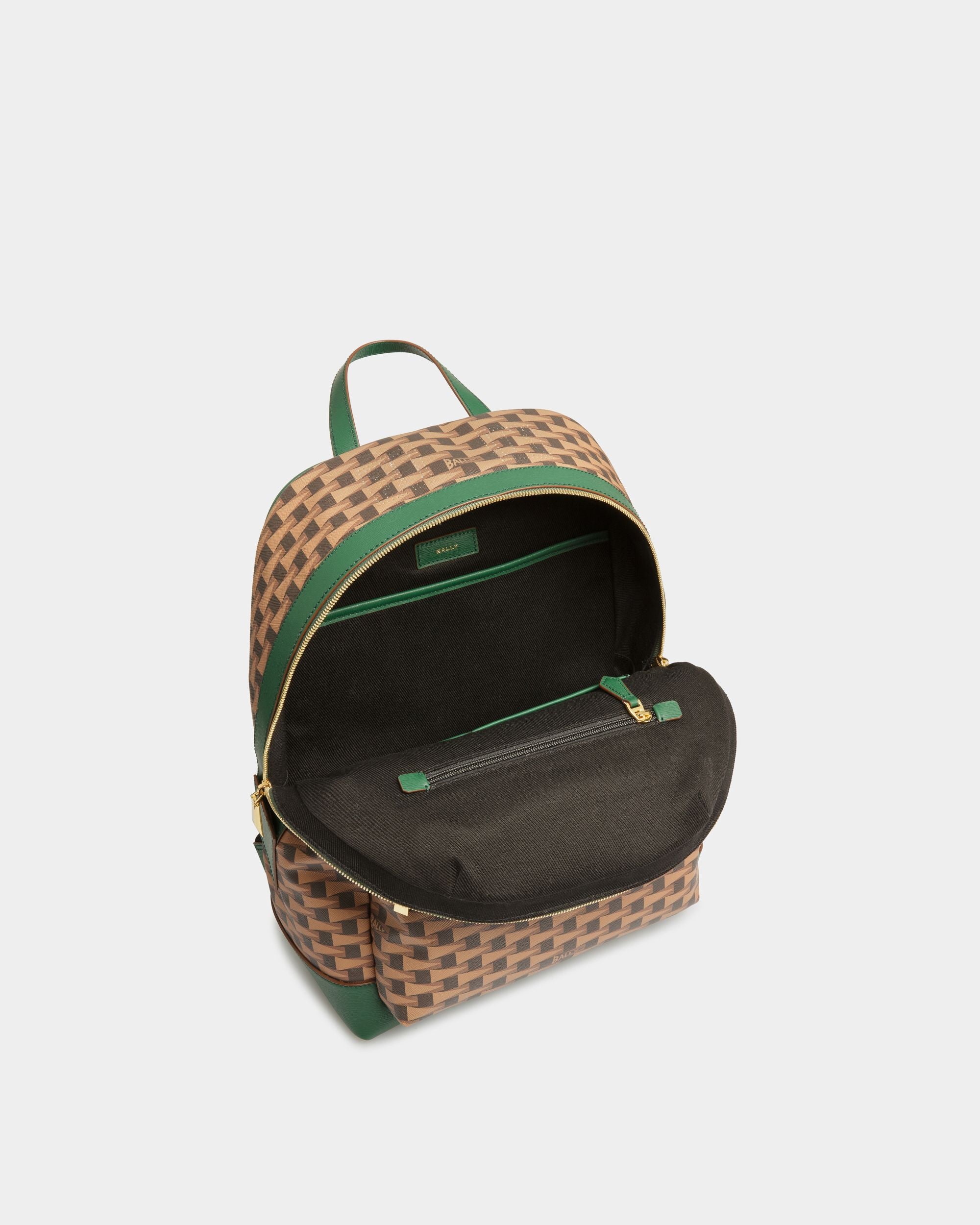 Pennant Rucksack Aus Leder und TPU in Desert und Kaki - Herren - Bally - 04