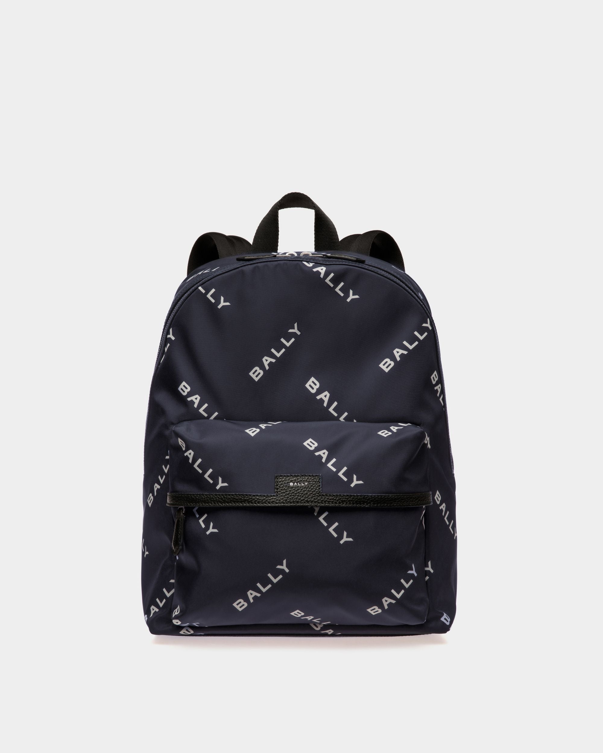 Code Rucksack Aus Bedrucktem Nylon In Blau - Herren - Bally - 01