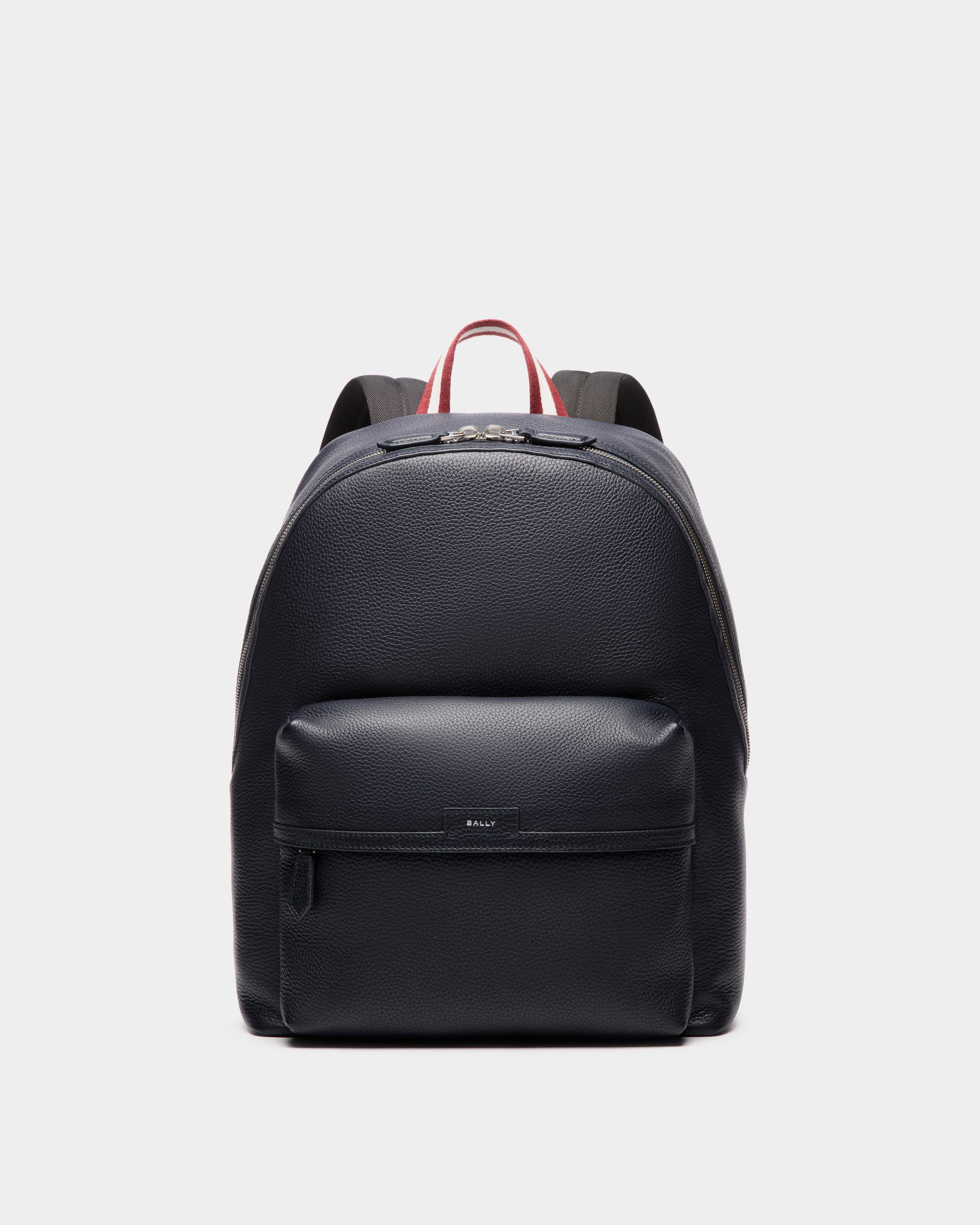 Code Rucksack Aus Genarbtem Leder In Marineblau - Herren - Bally - 01