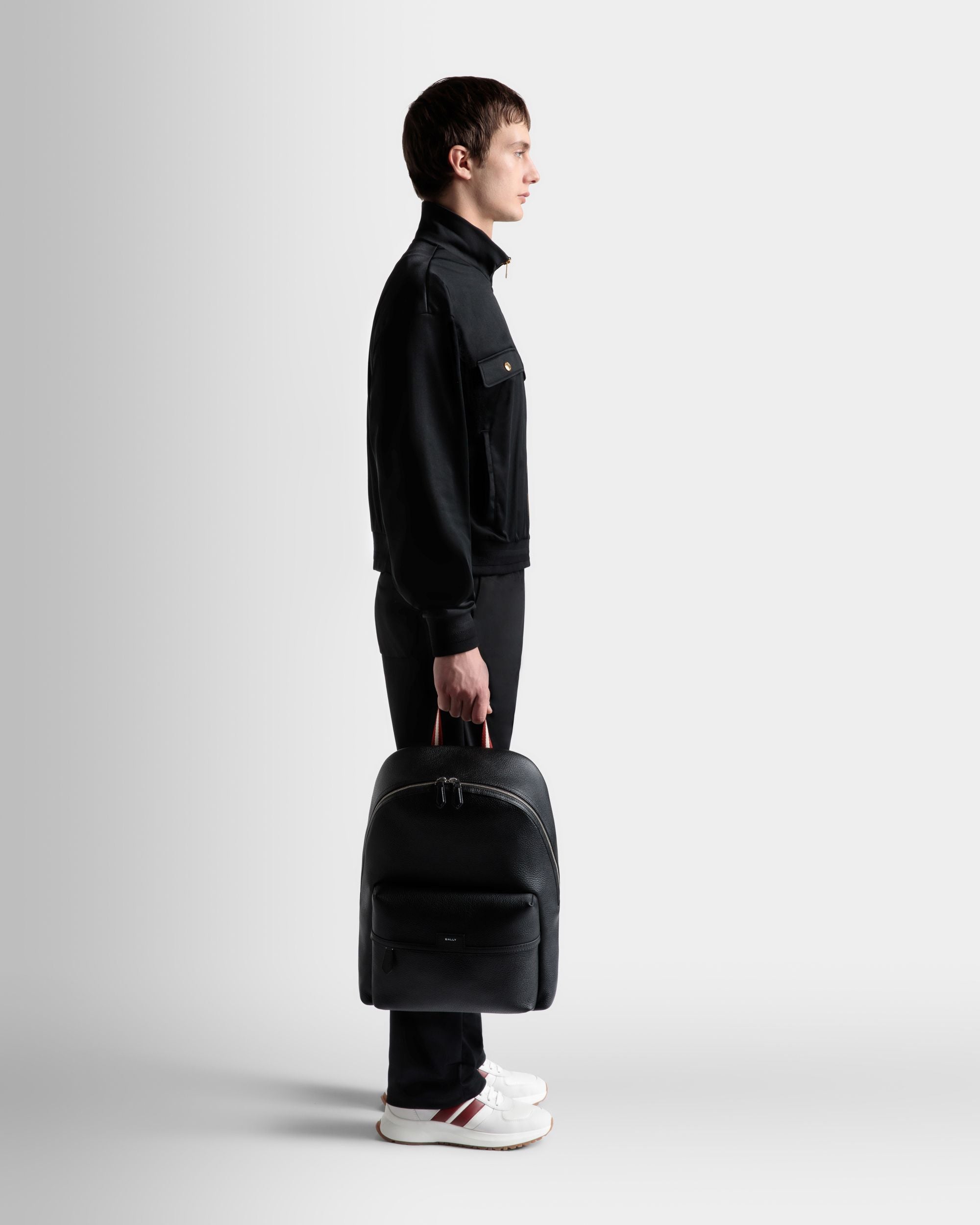 Code Rucksack Aus Genarbtem Leder In Schwarz - Herren - Bally - 02