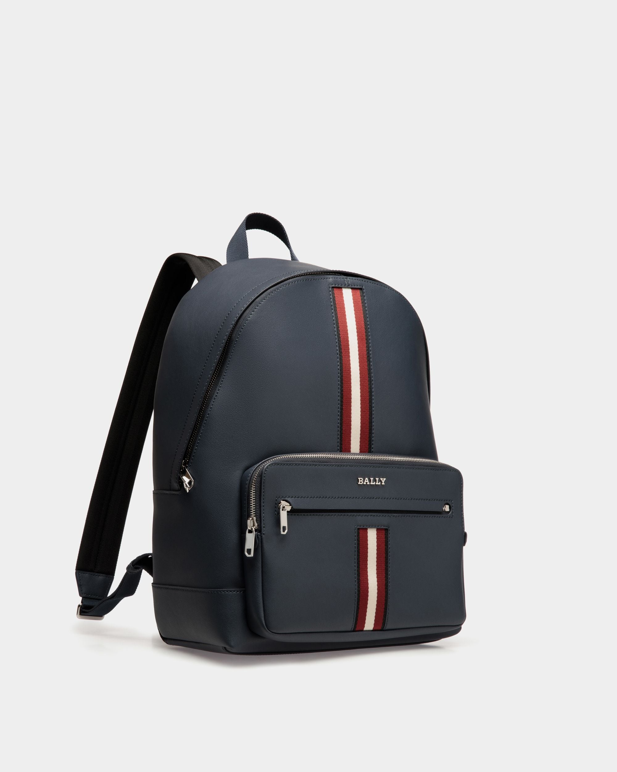 Backpack In Blue Leather - Herren - Bally - 03