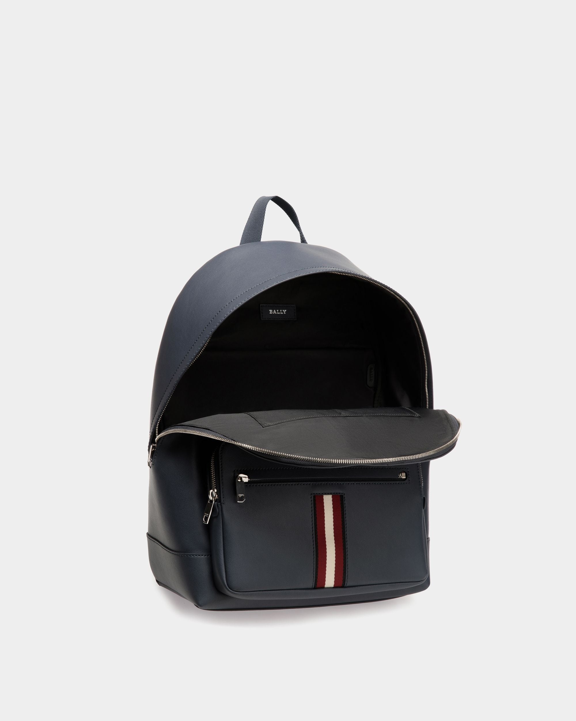 Backpack In Blue Leather - Herren - Bally - 04