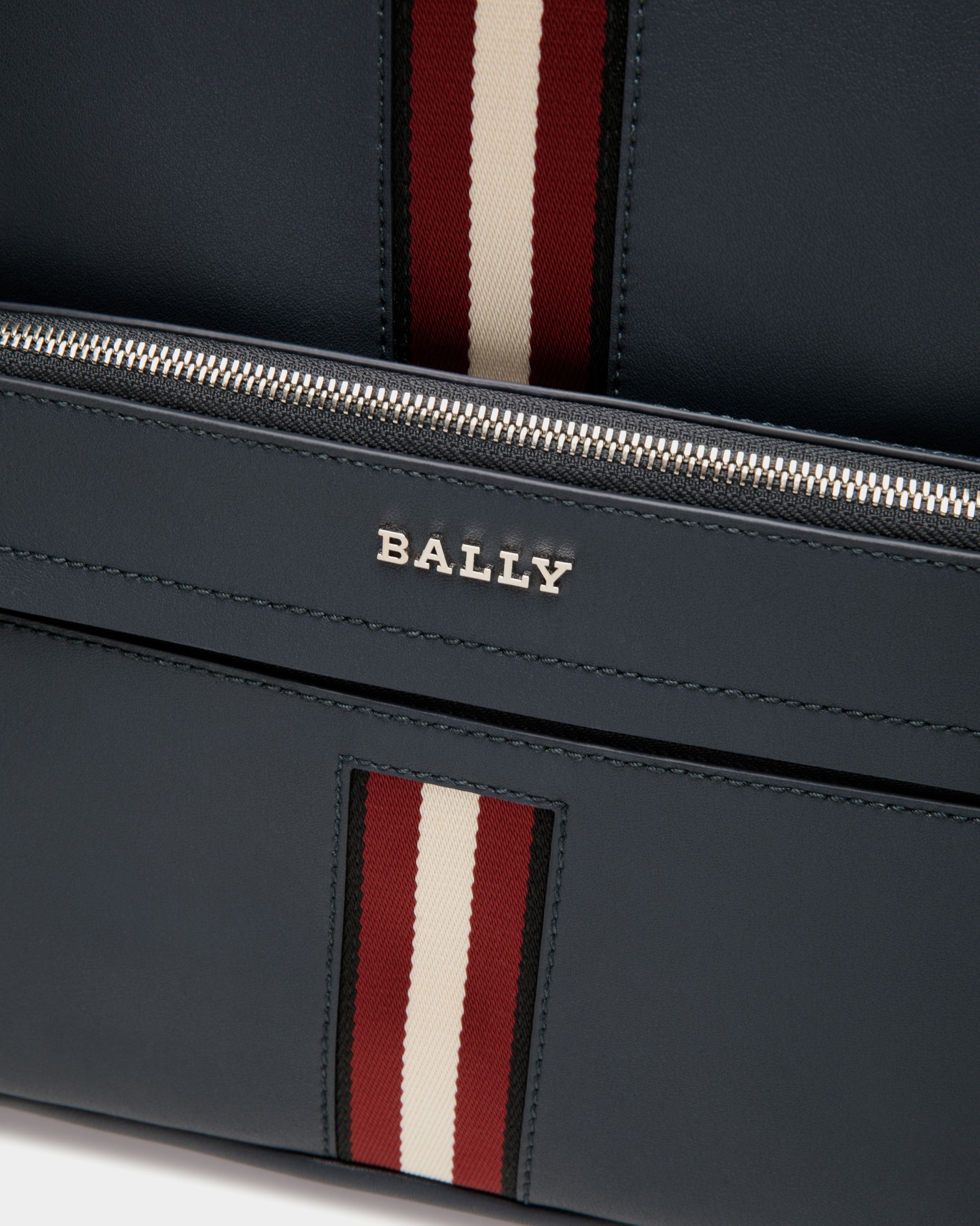 Backpack In Blue Leather - Herren - Bally - 05