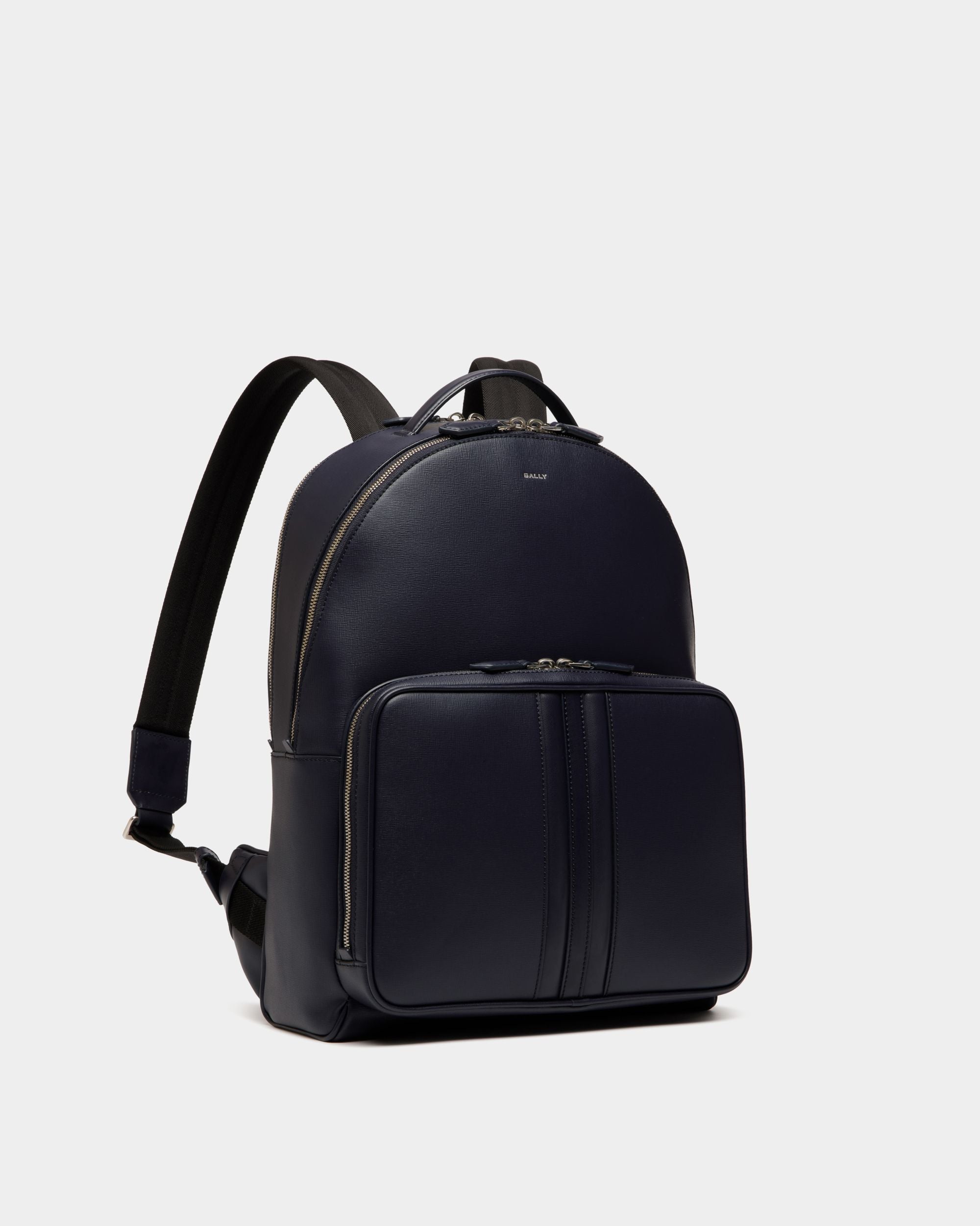 Mythos Rucksack Aus Recyceltem Leder In Navy Blue - Herren - Bally - 03