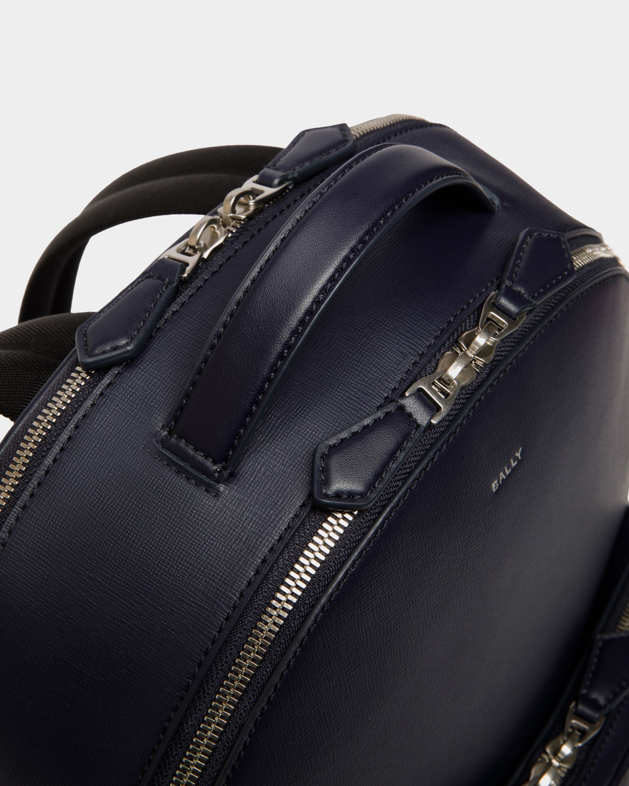 Mythos Rucksack Aus Recyceltem Leder In Navy Blue - Herren - Bally - 04