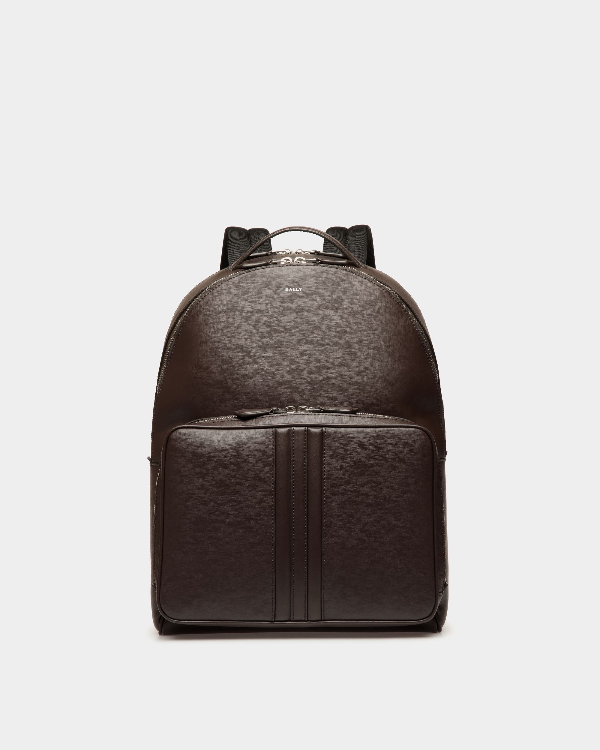 Mythos Rucksack Aus Recyceltem Leder In Ebenholzschwarz - Herren - Bally - 01