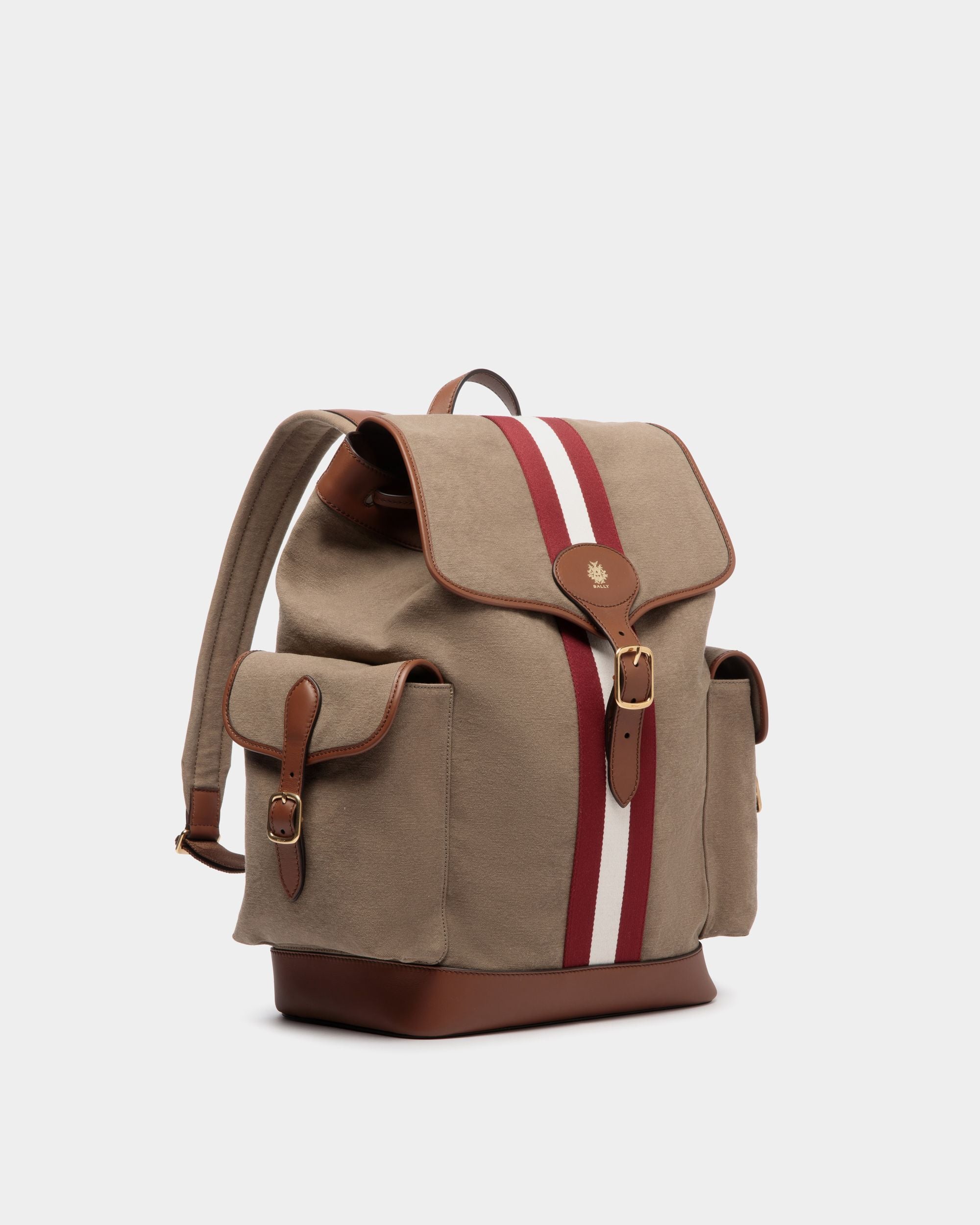 Beckett Rucksack Aus Baumwollcanvas In Kaki - Herren - Bally - 03