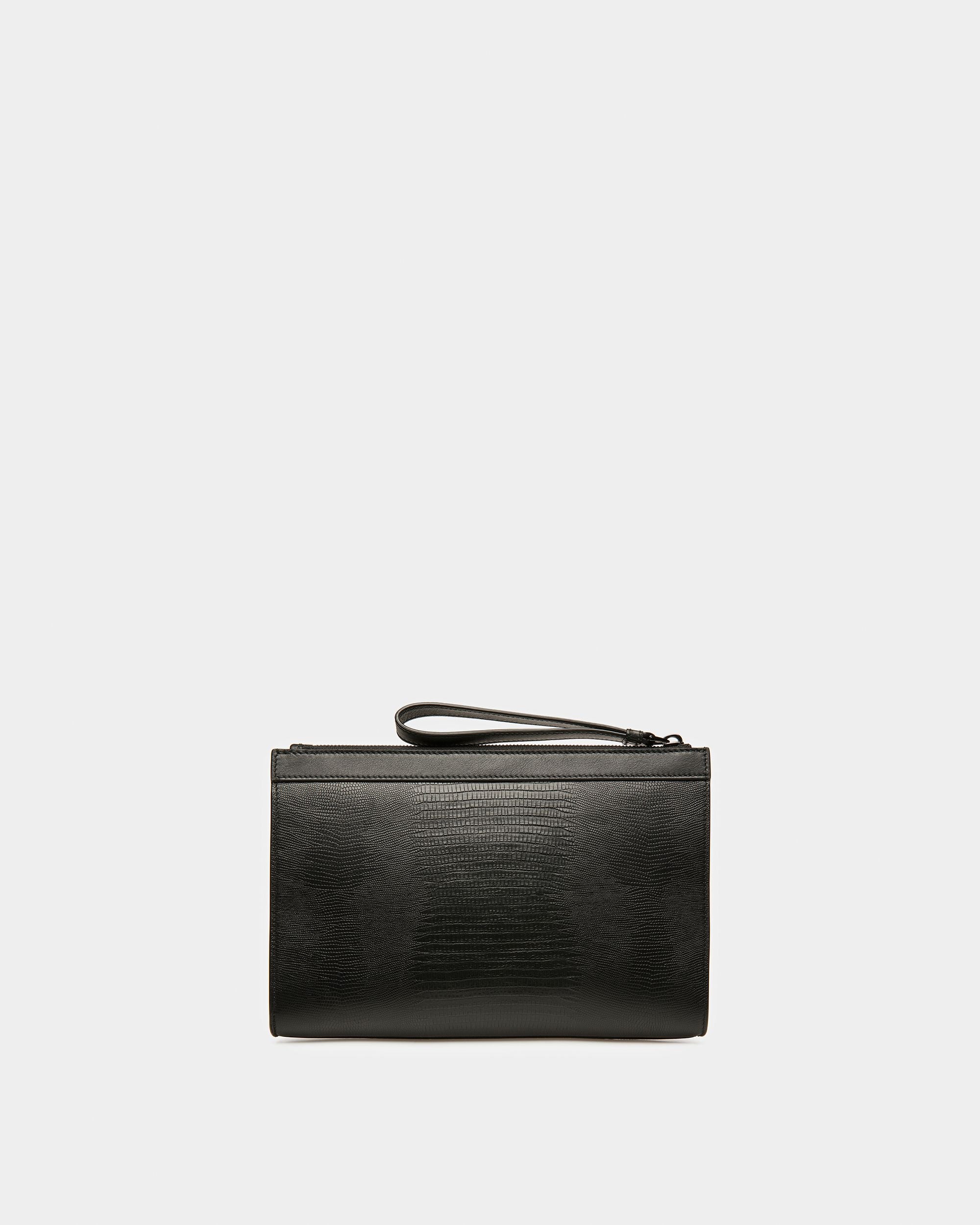 Aig Leder-Clutch In Schwarz Und Ruthenium - Herren - Bally - 03