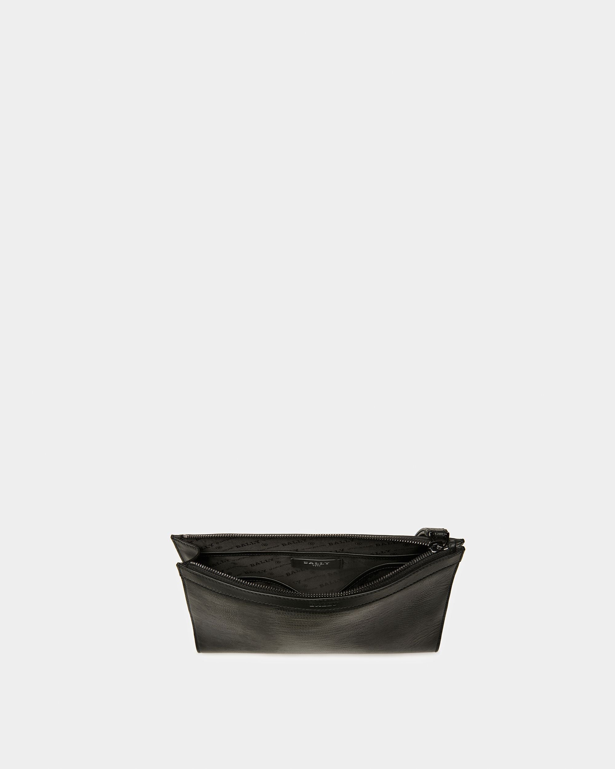 Aig Leder-Clutch In Schwarz Und Ruthenium - Herren - Bally - 04
