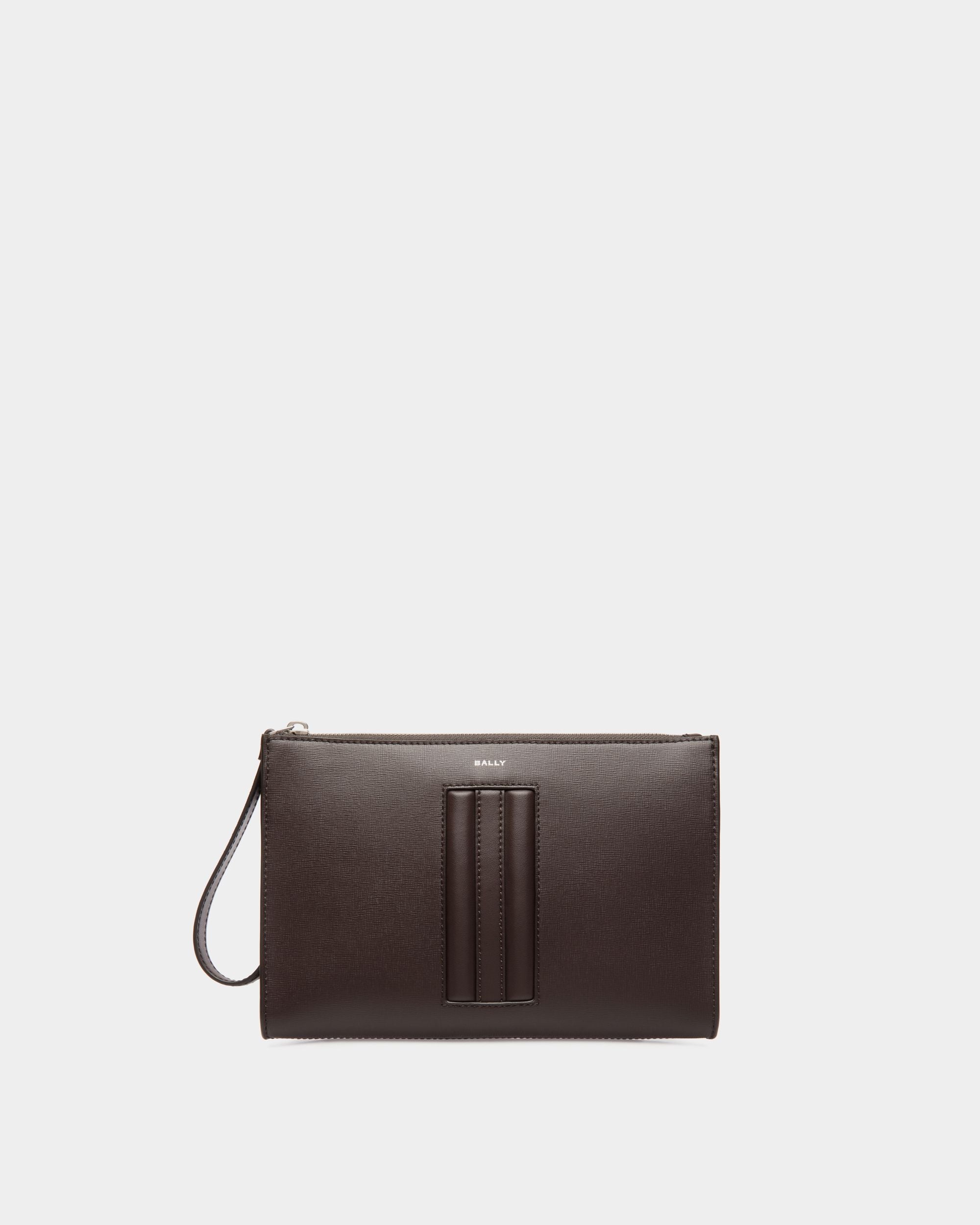 Mythos Pochette Aus Recyceltem Leder In Ebenholzschwarz - Herren - Bally - 01