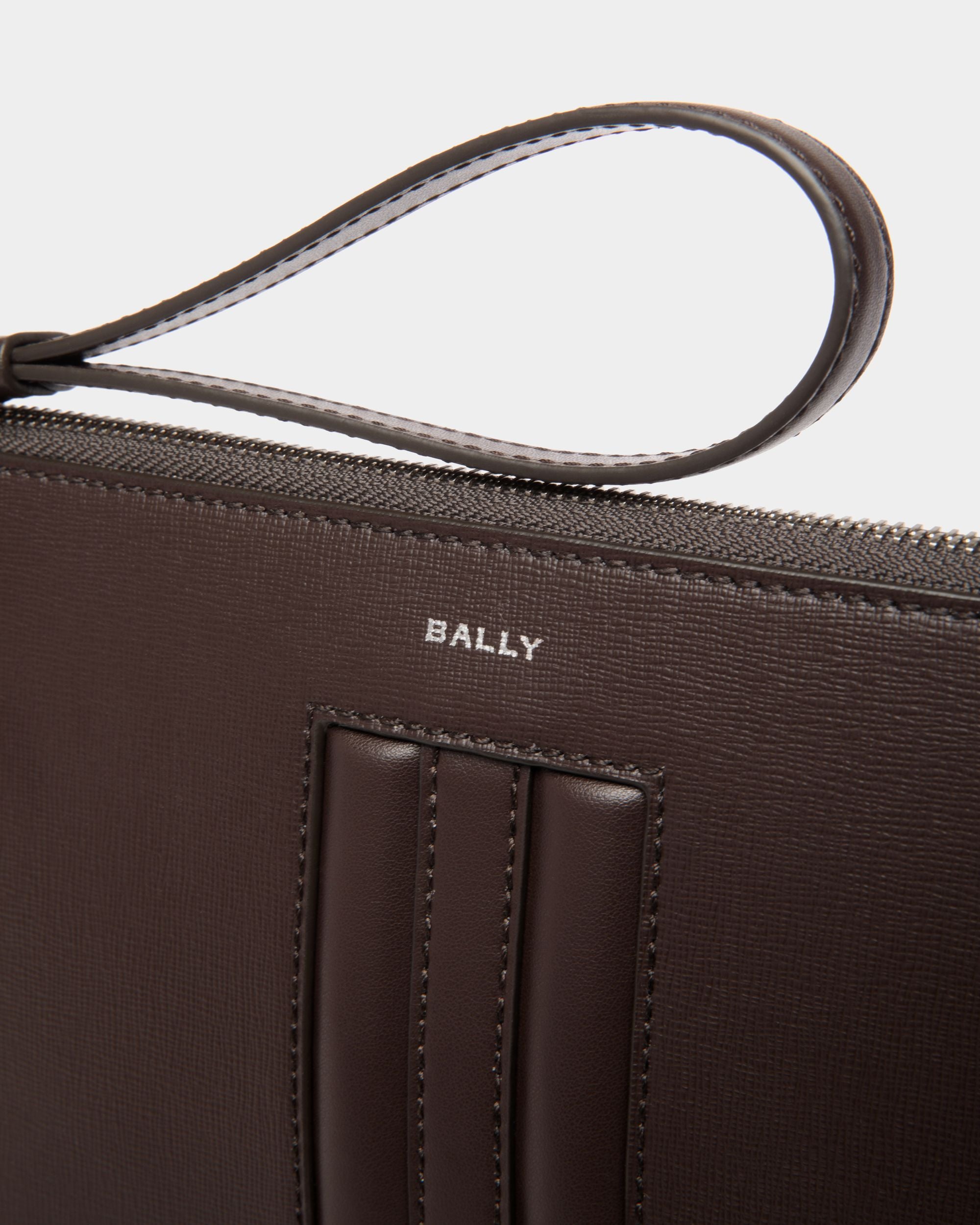 Mythos Pochette Aus Recyceltem Leder In Ebenholzschwarz - Herren - Bally - 05