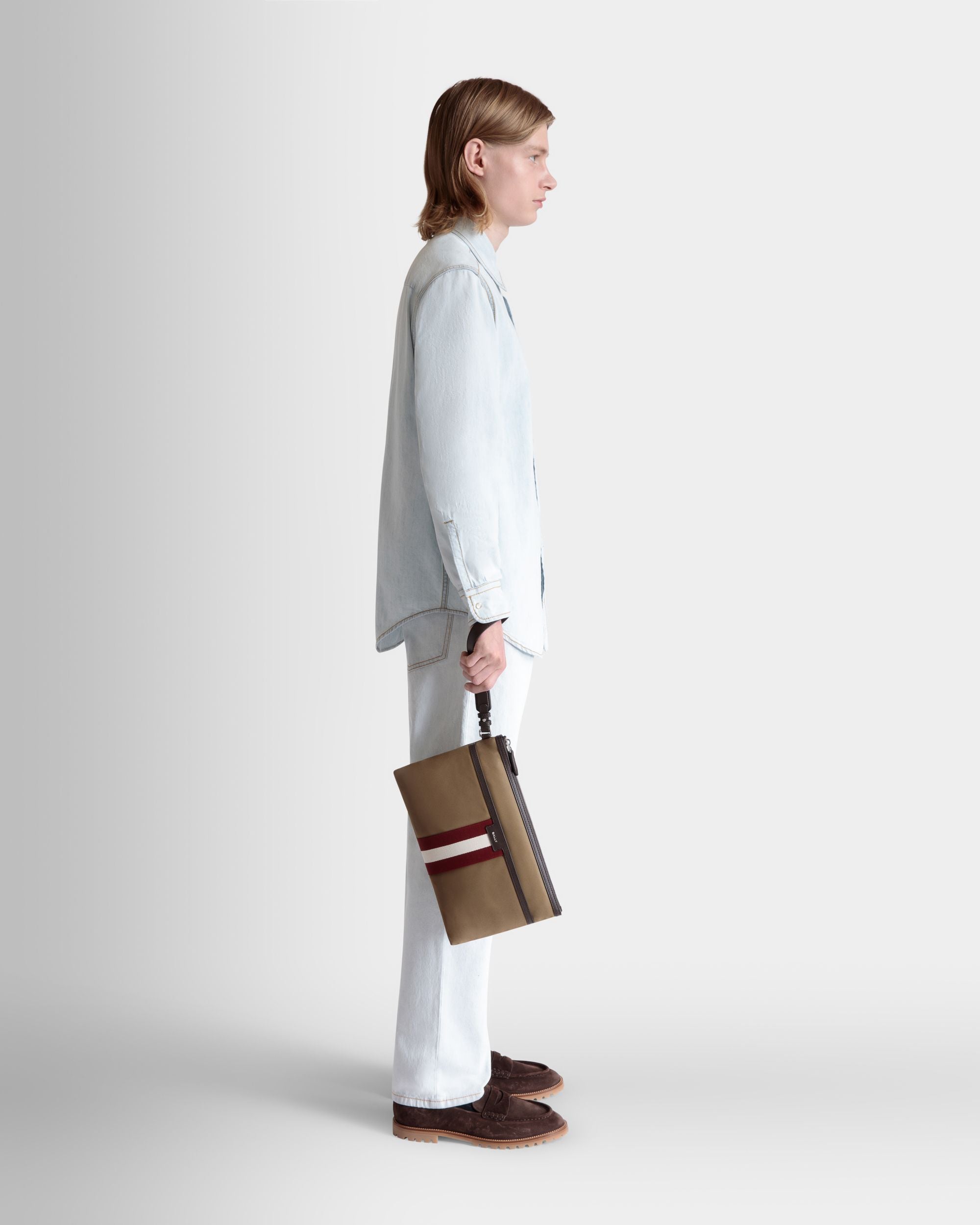 Code Pochette Aus Nylon In Camel - Herren - Bally - 01