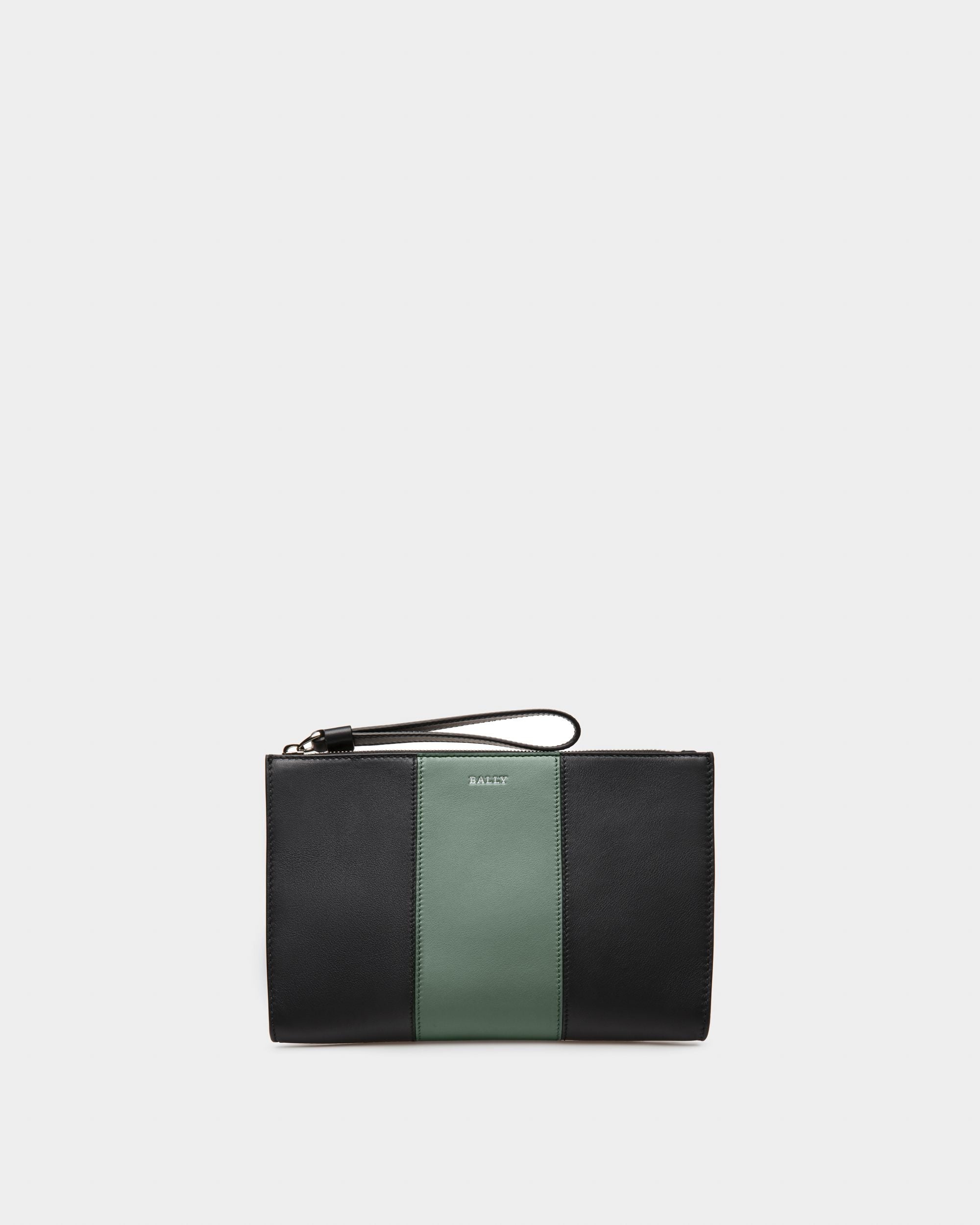 Haig Leder-Clutch In Schwarz Und Grün - Herren - Bally - 01