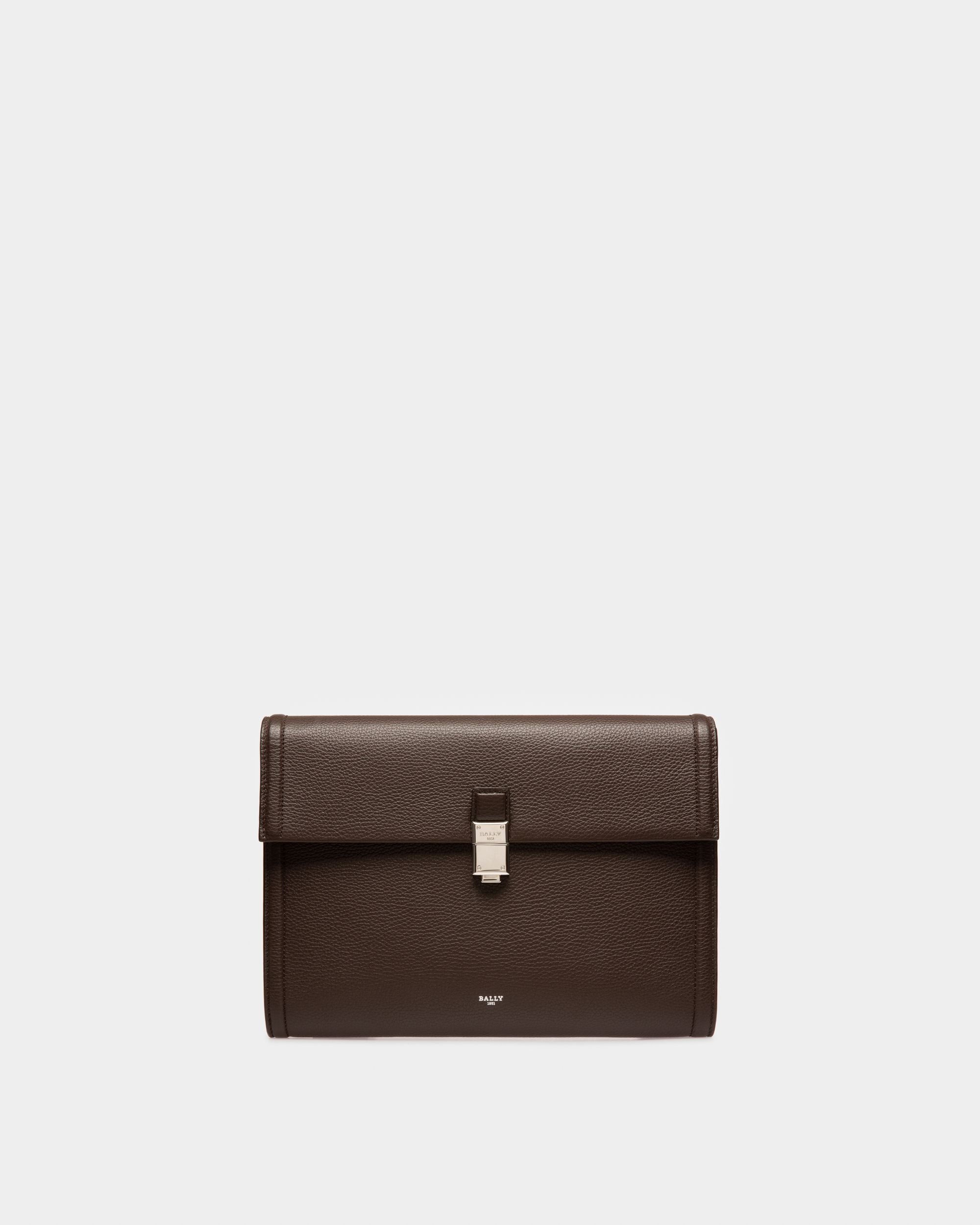 Soryan Dokumentenmappe Aus Ebenholzbraunem Leder - Herren - Bally - 01