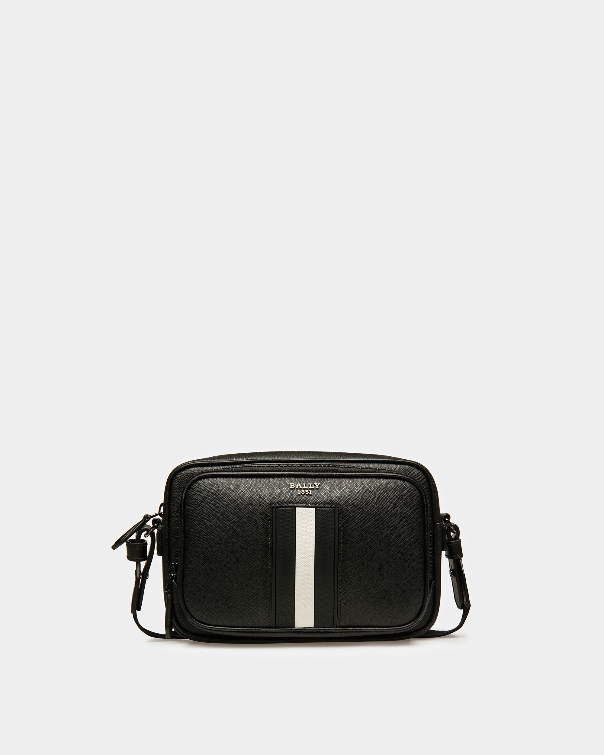 Makeba Umhängetasche Aus Leder In Schwarz Und Knochen - Herren - Bally - 01
