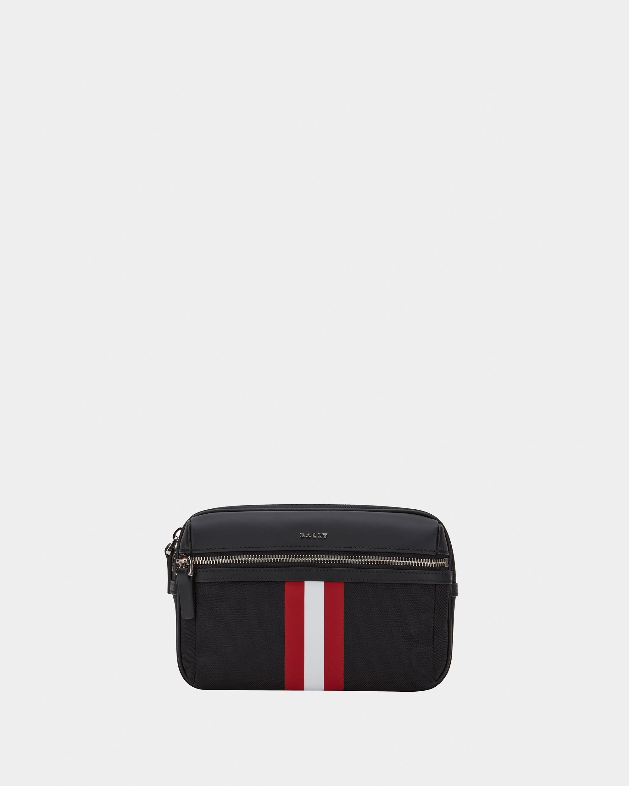 Men's Black Leather Waist Bag - Herren - Bally - 01