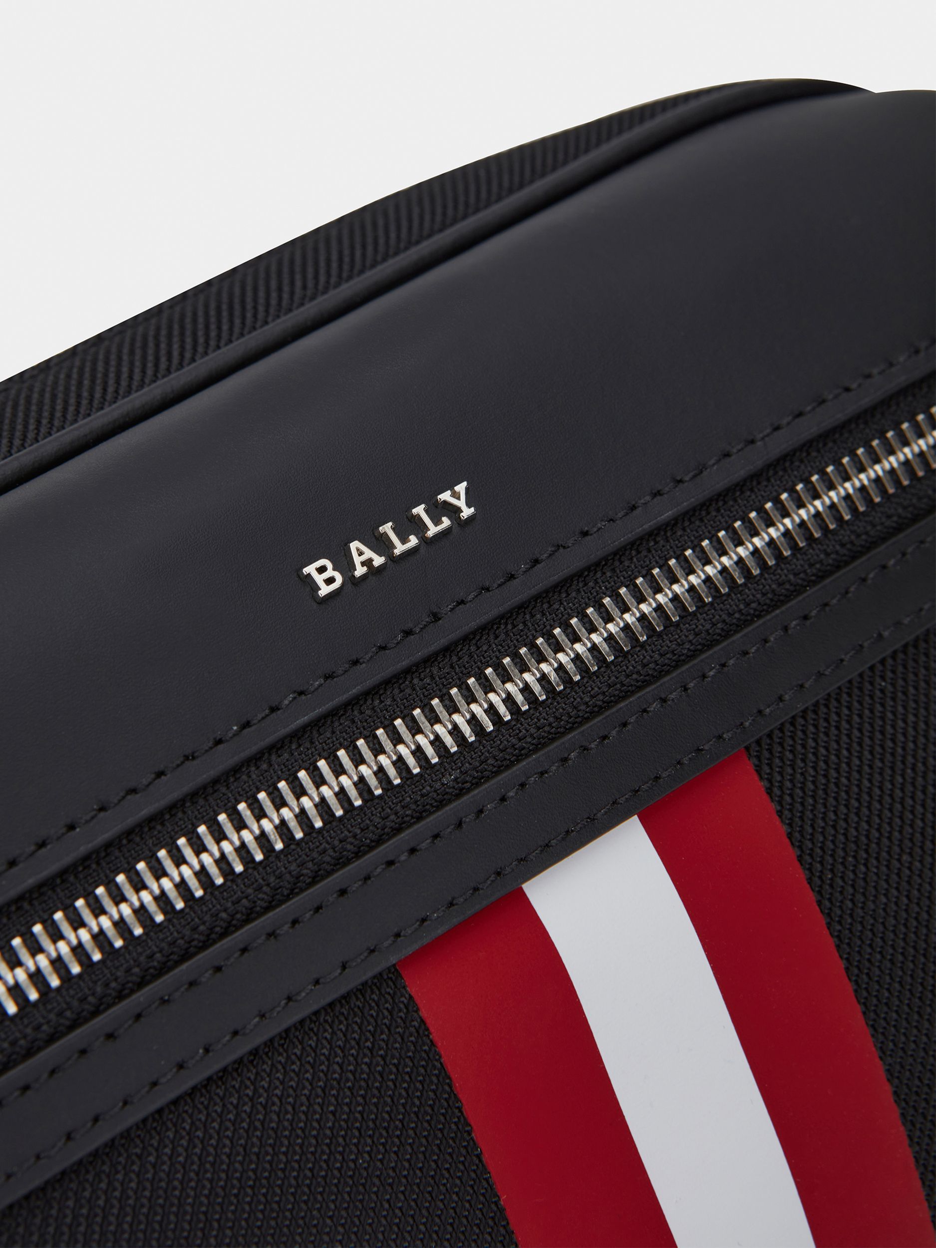 Men's Black Leather Waist Bag - Herren - Bally - 04