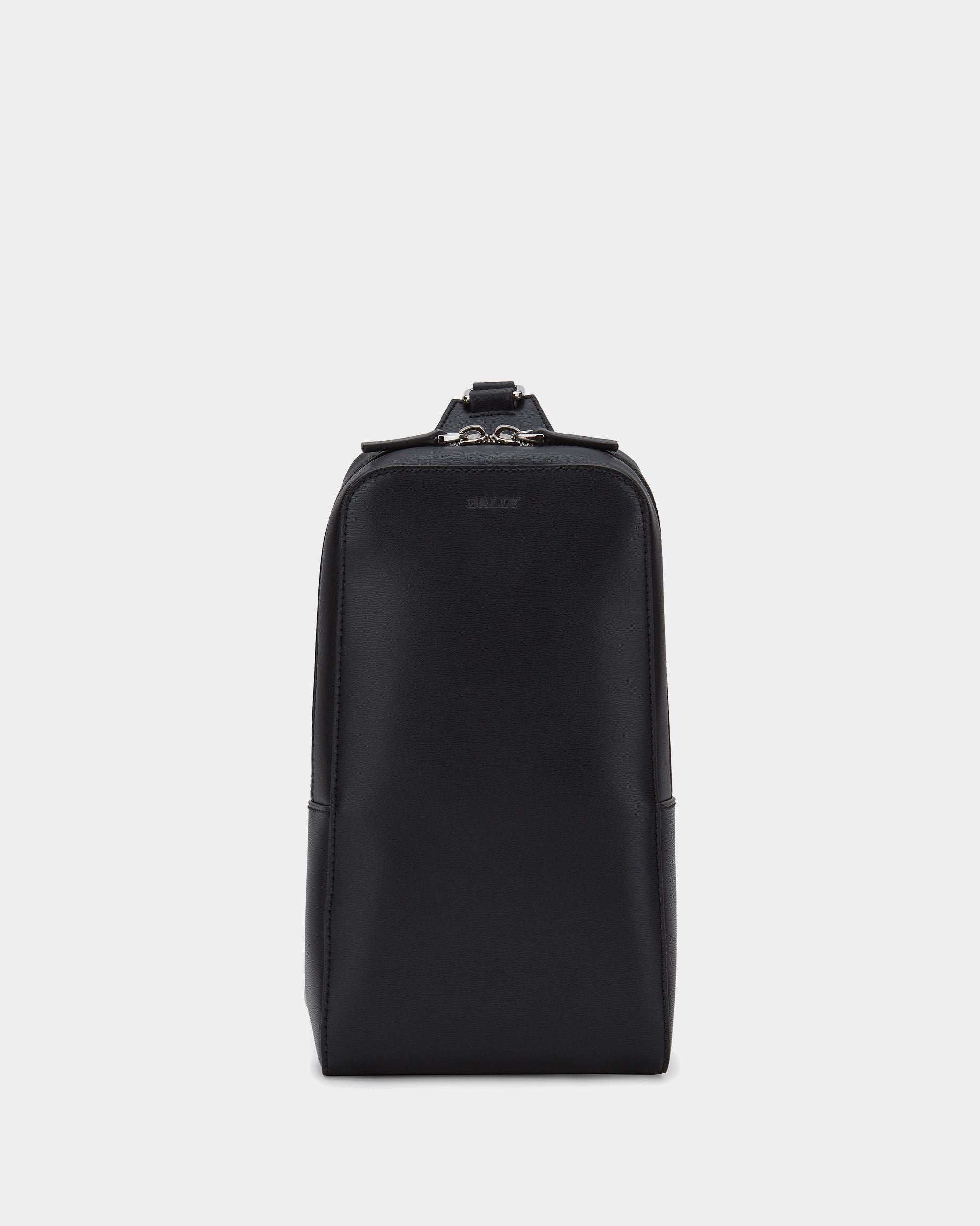 Men's Black Leather Shoulder Bag - Herren - Bally - 01