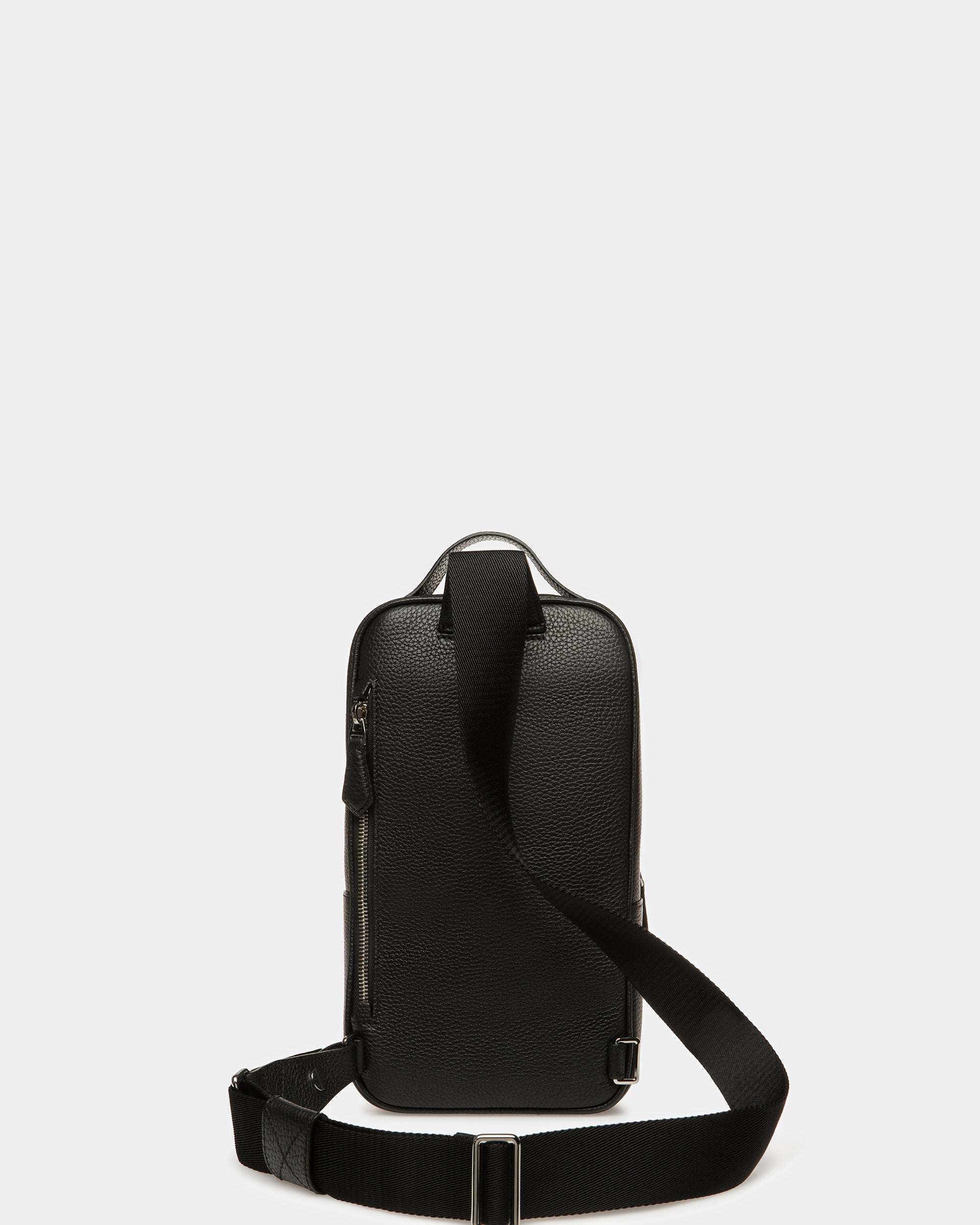 Halikho Sling Bag Aus Leder In Schwarz Und Palladium - Herren - Bally - 02