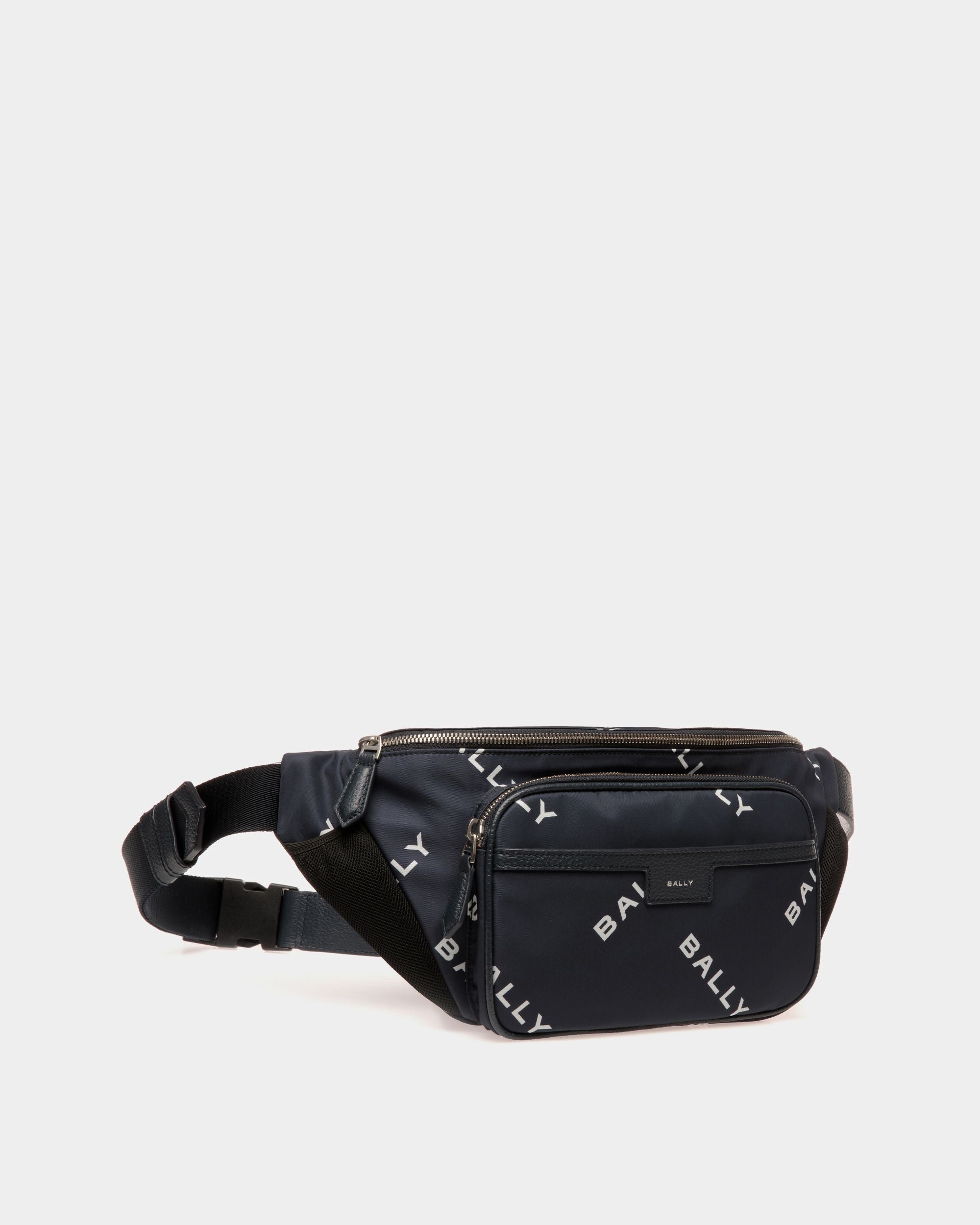 Code Gürteltasche Aus Bedrucktem Nylon In Blau - Herren - Bally - 04
