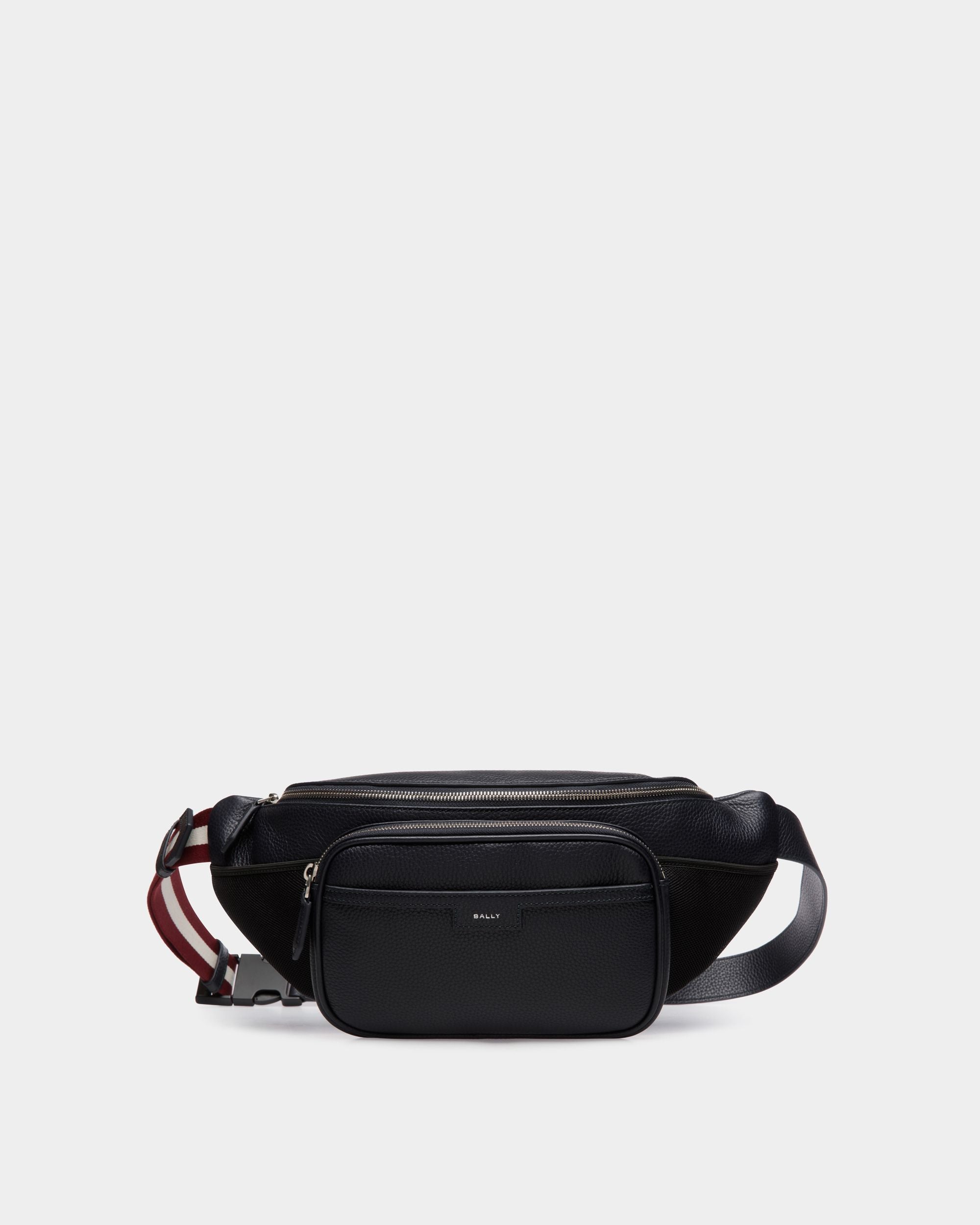 Code Shoulder Bag In Blue Leather - Herren - Bally - 01