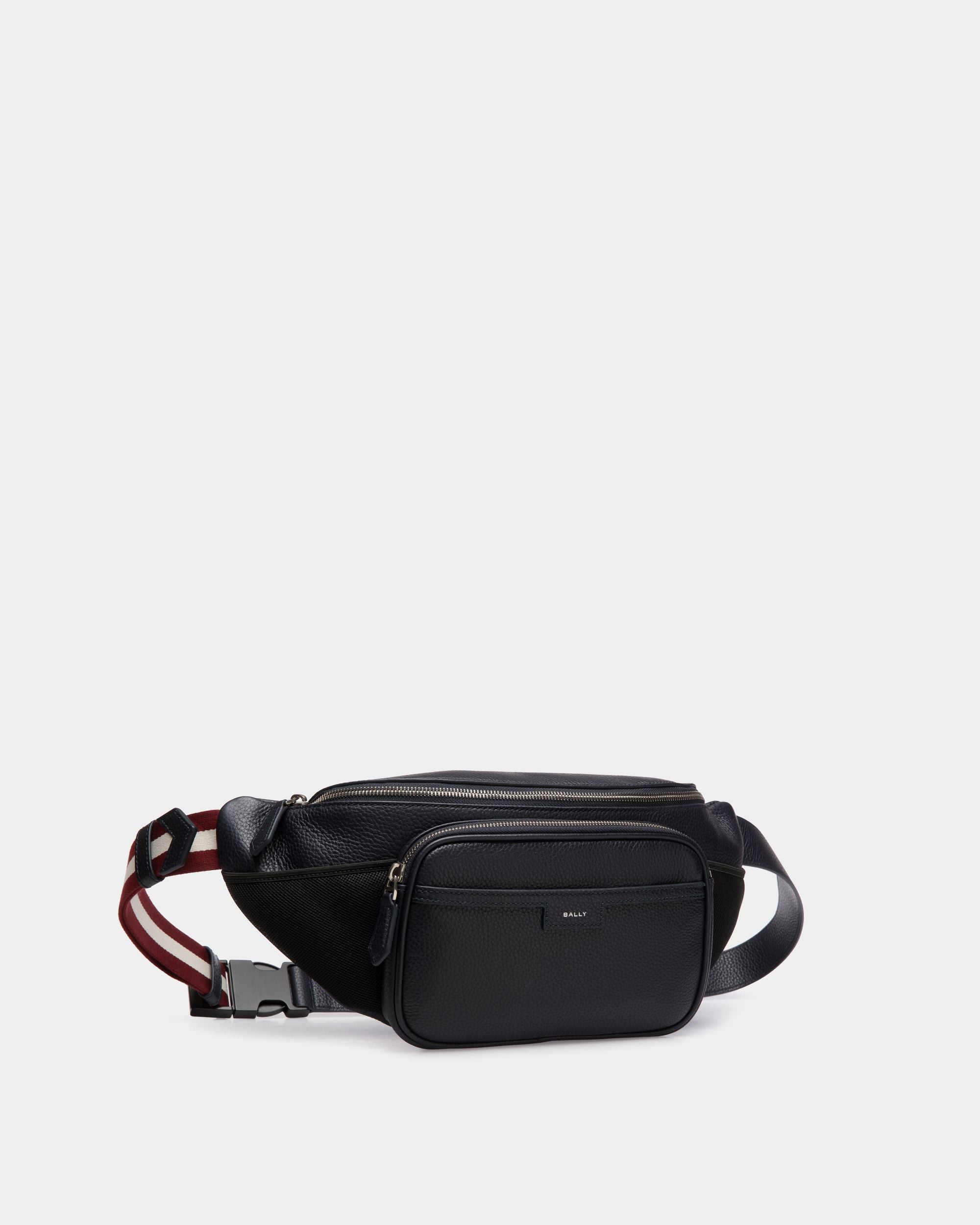 Code Shoulder Bag In Blue Leather - Herren - Bally - 03