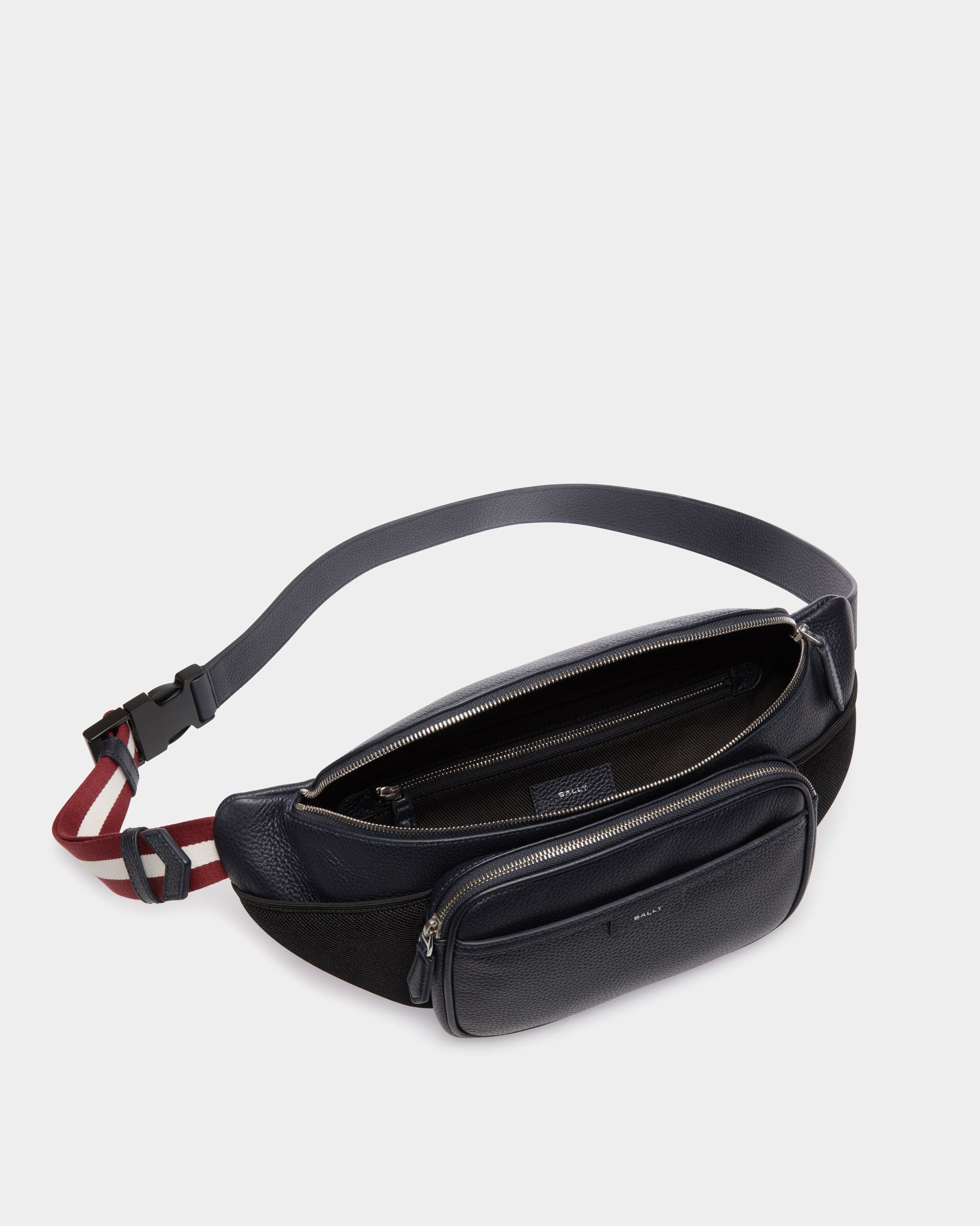 Code Shoulder Bag In Blue Leather - Herren - Bally - 04