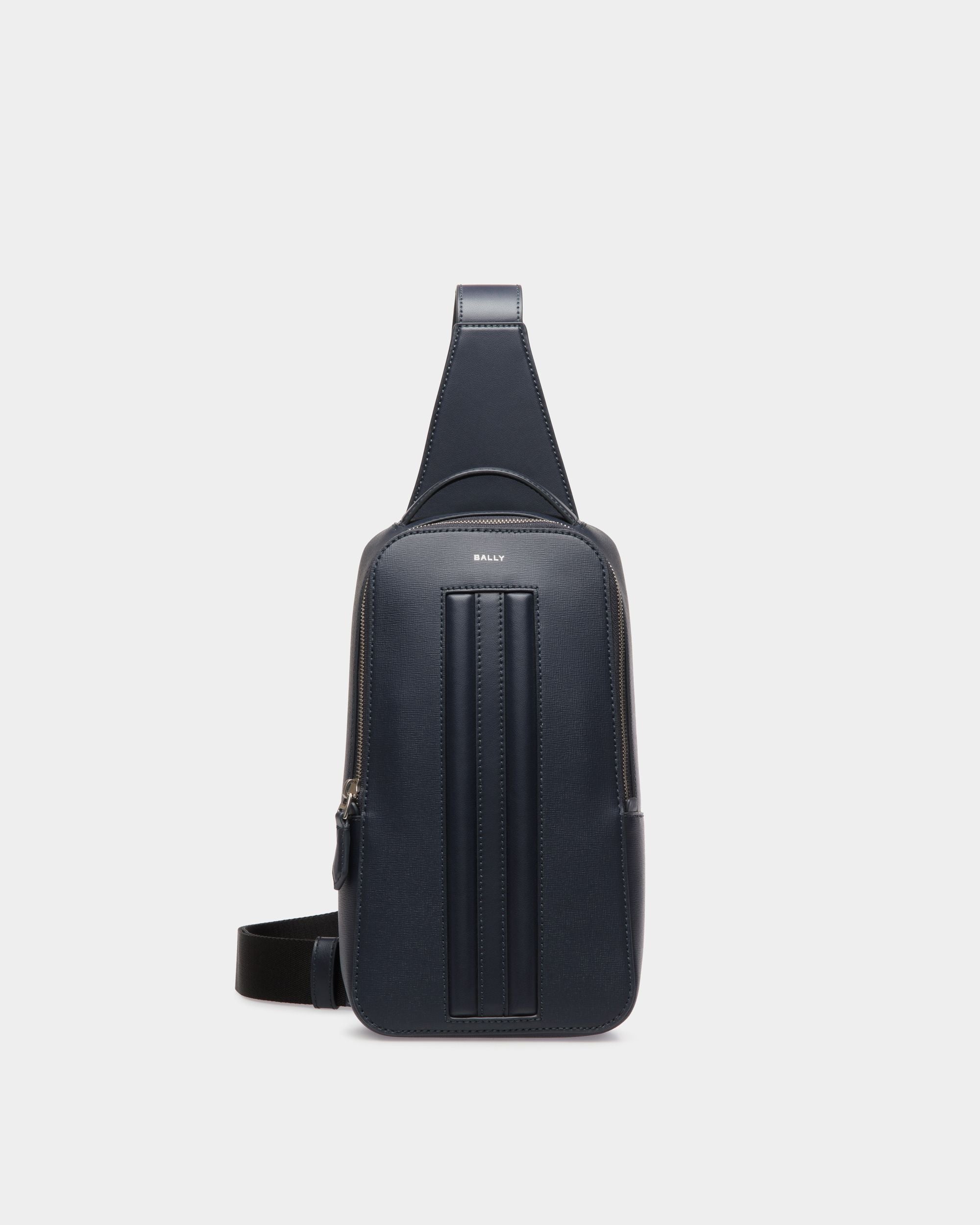 Mythos Rucksack Aus Recyceltem Leder In Navy Blue - Herren - Bally - 01