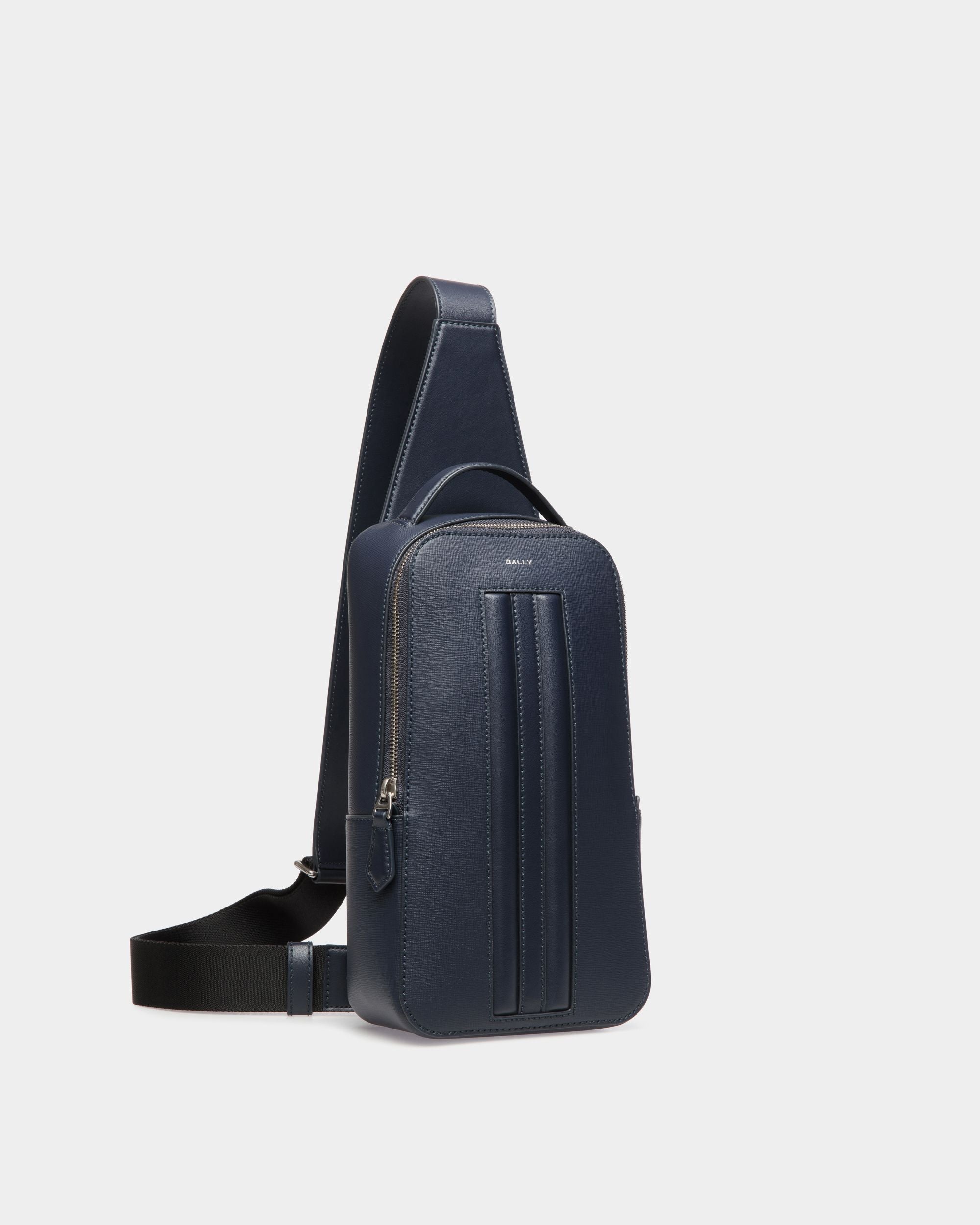 Mythos Rucksack Aus Recyceltem Leder In Navy Blue - Herren - Bally - 03