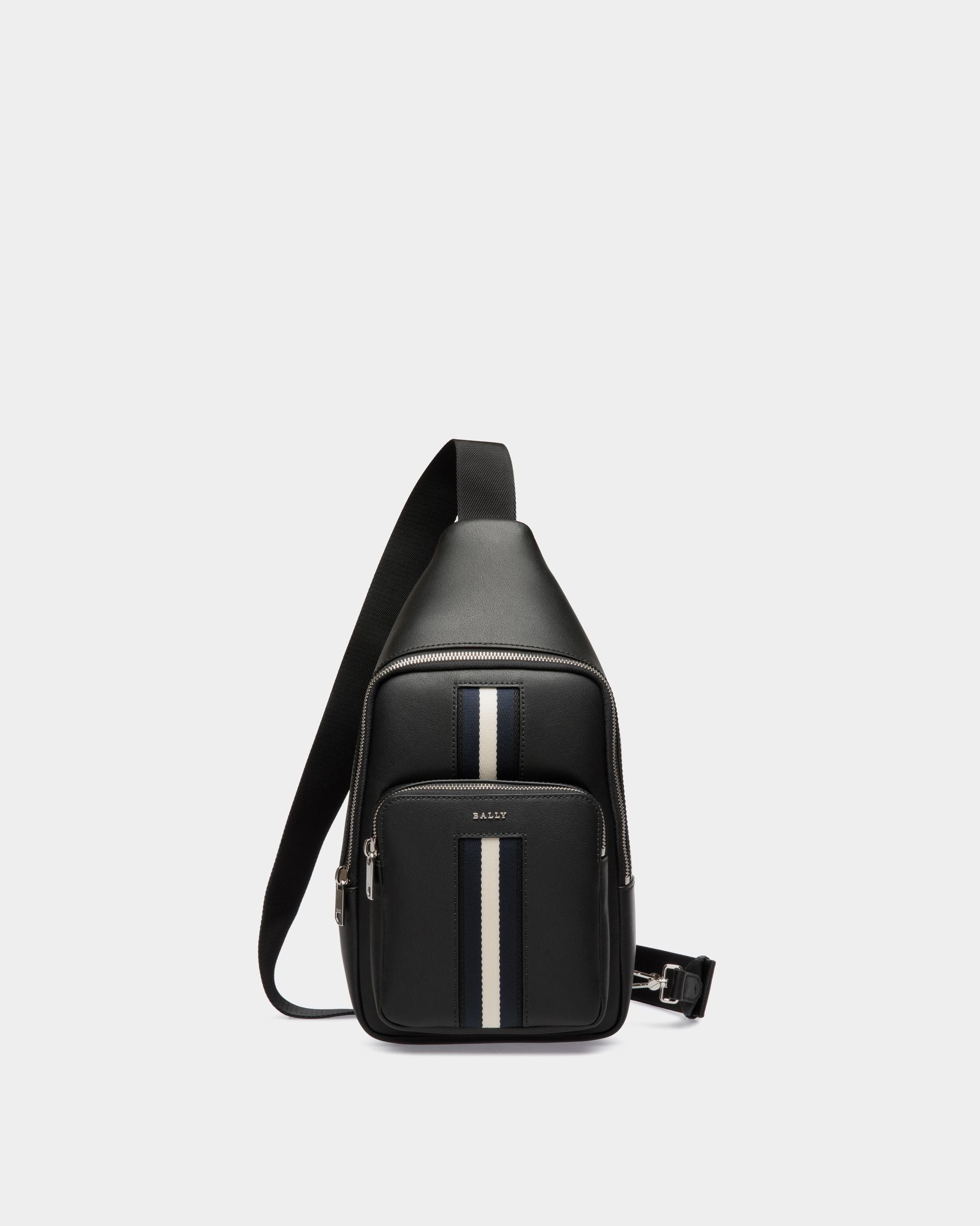 Shoulder Bag In Black Leather - Herren - Bally - 01