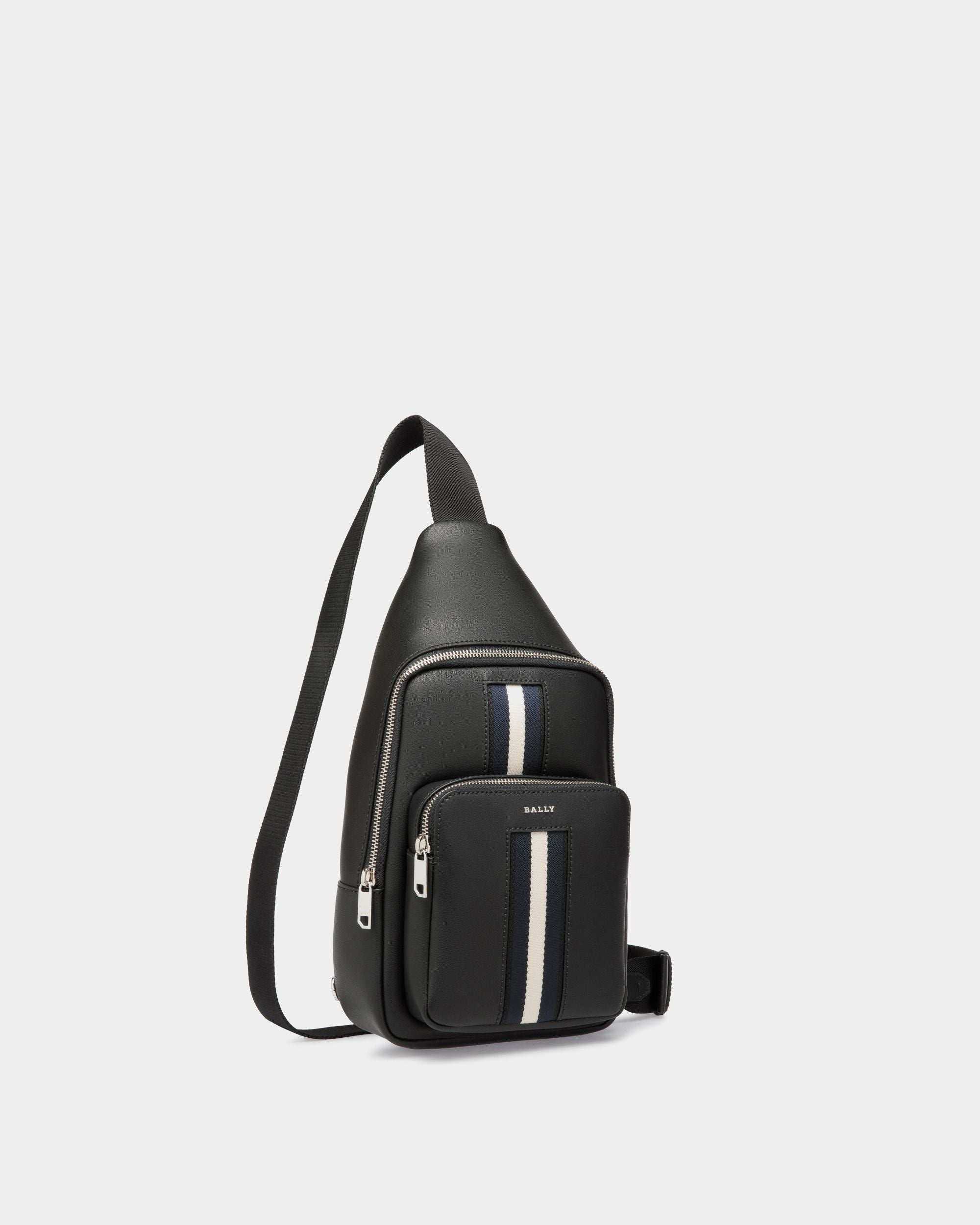 Shoulder Bag In Black Leather - Herren - Bally - 03